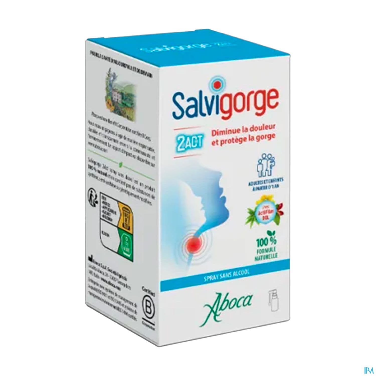 Aboca Salvigorge 2act Spray Gorge Sans Alcool 30ml