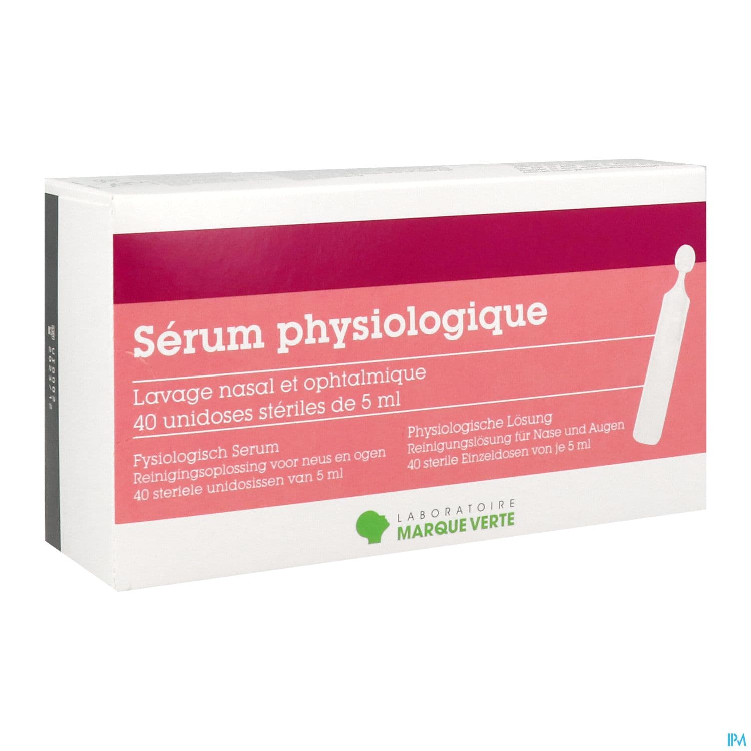 Marque Verte Quotisoin Serum Physiologique Unidose 5ml 40
