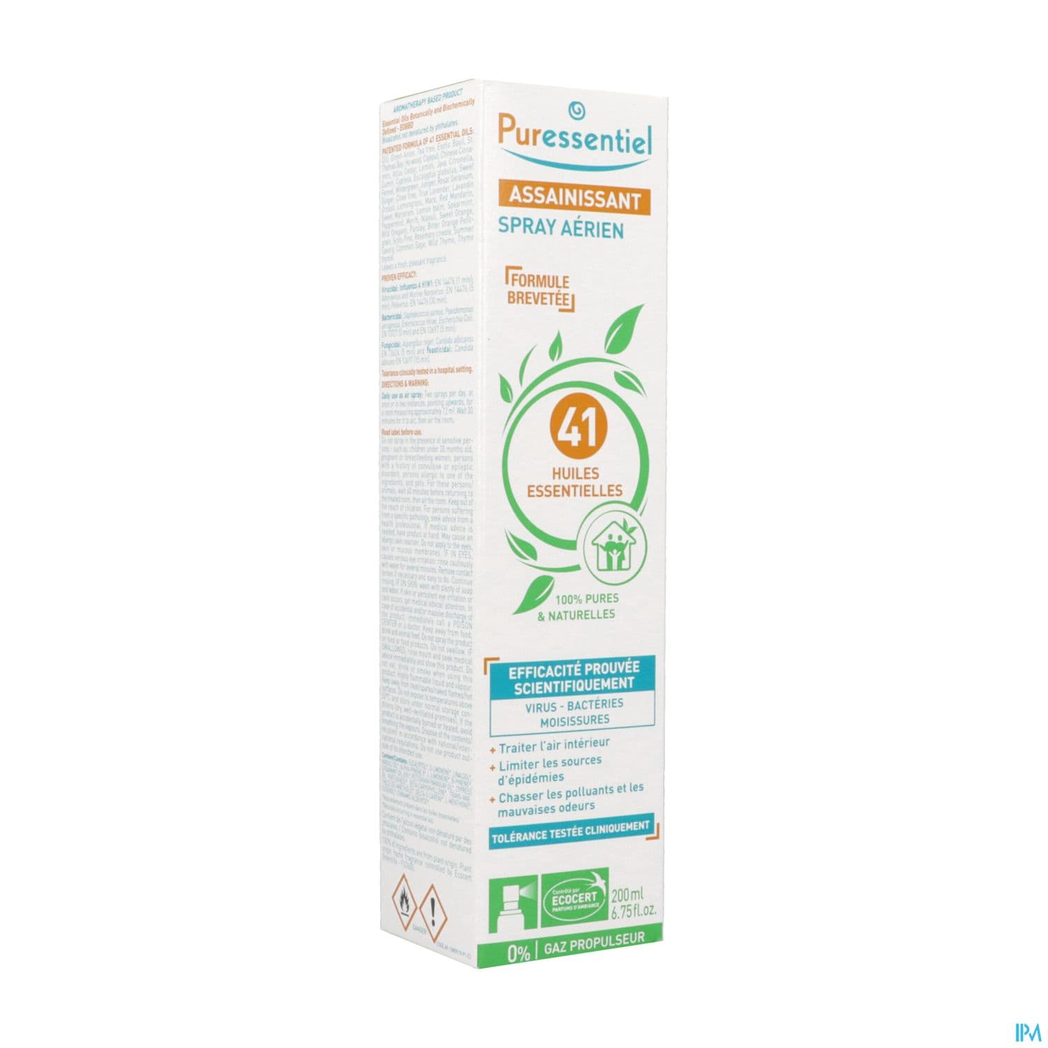 Puressentiel Spray Aerien Assainissant Aux 41 Huile Essentielle 200ml
