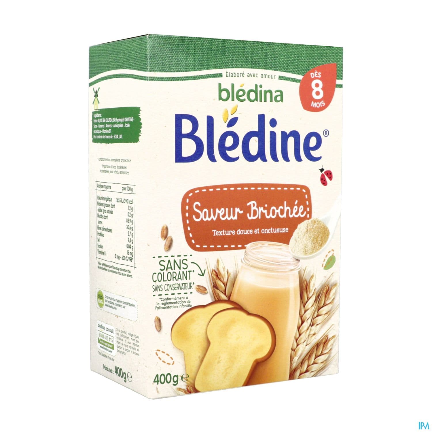 Bledine Cereales Saveur Briochee +8m 400g