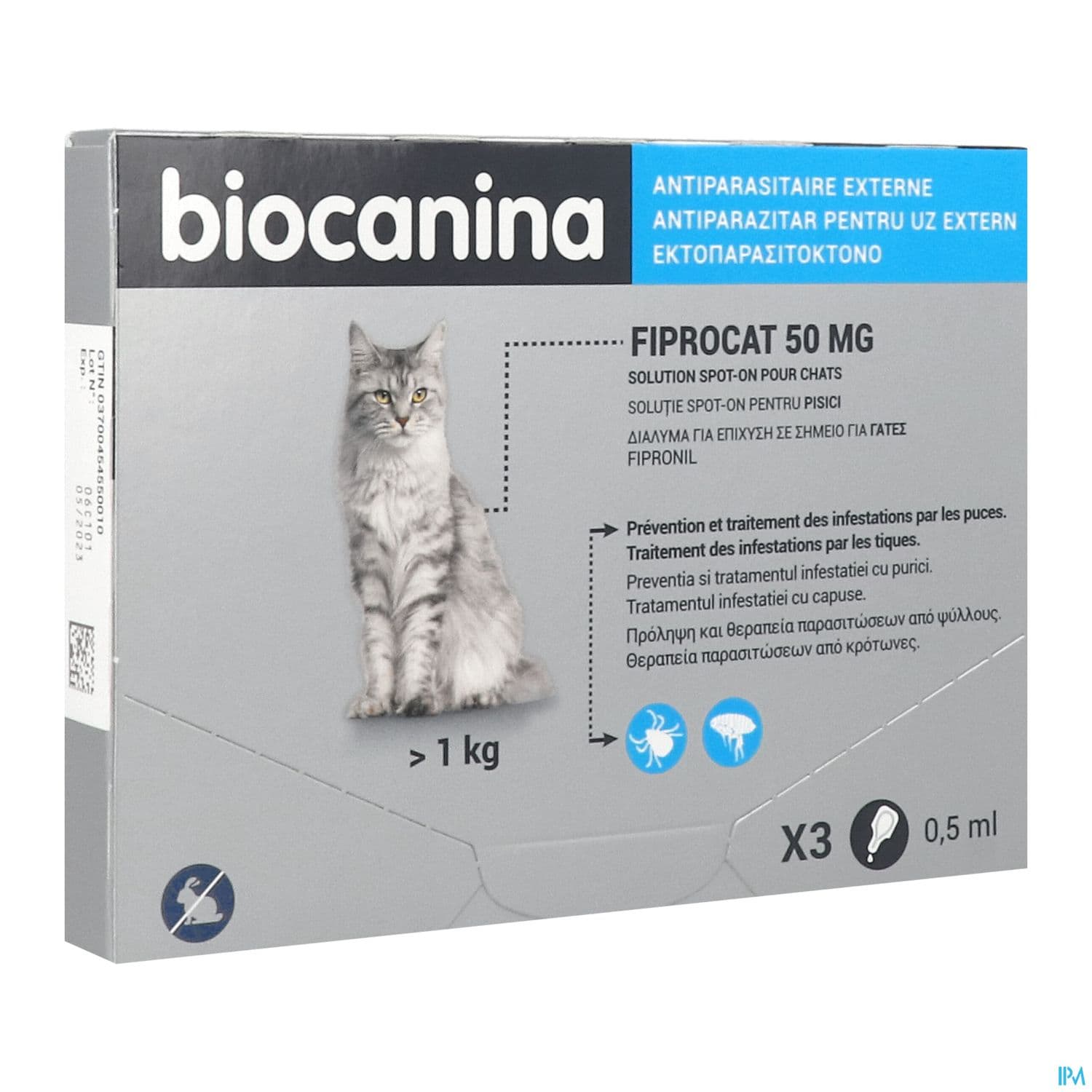 Fiprocat 50mg Spot On Chat 0ml5 X3