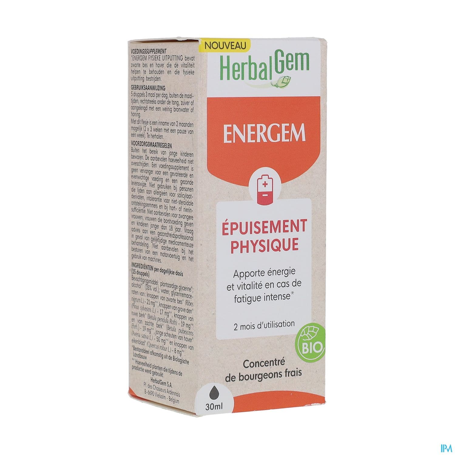Herbalgem Energem Epuisement Physique Bio 30ml
