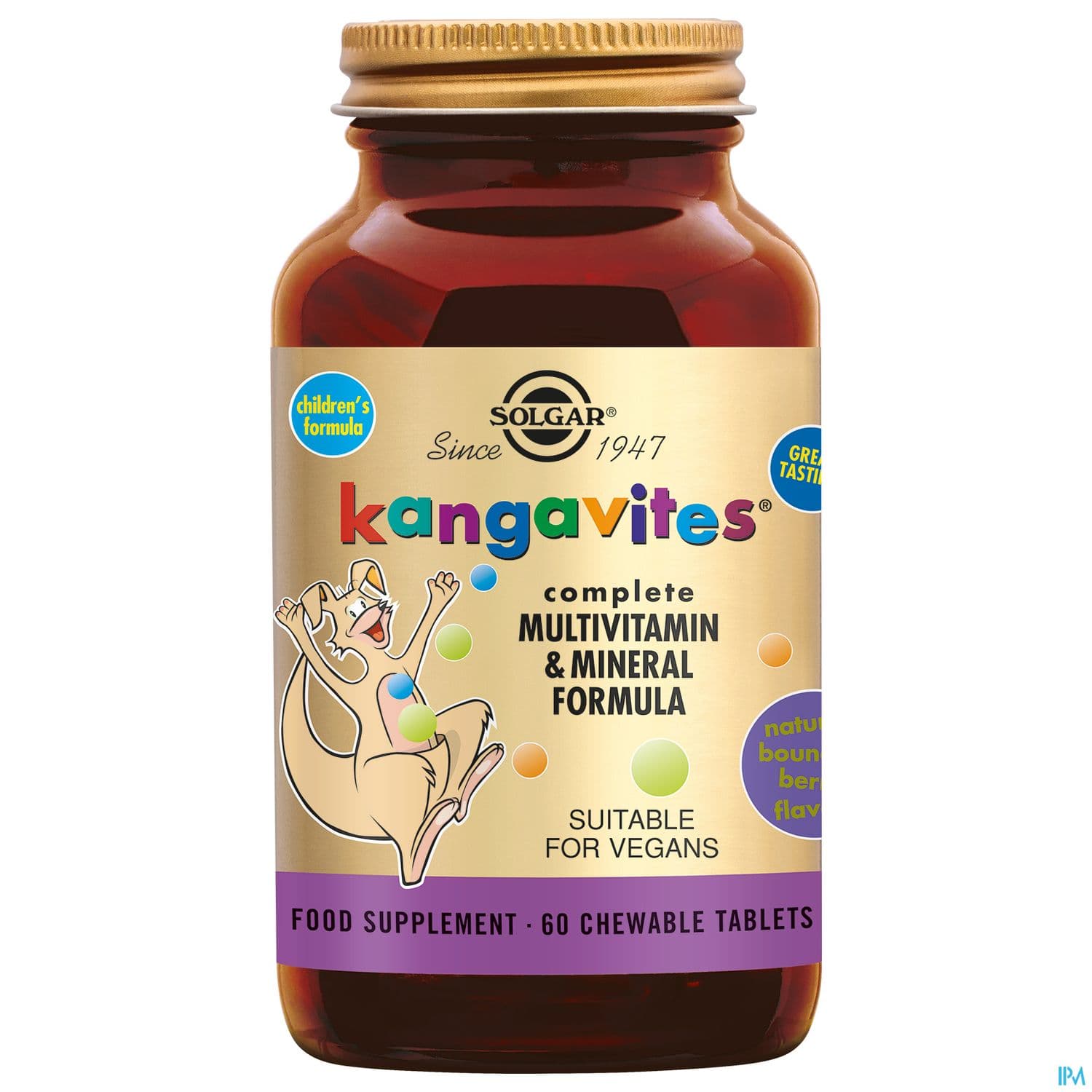 Solgar Kangavites Enfant Fruits Rouges Comprime A Croquer 60