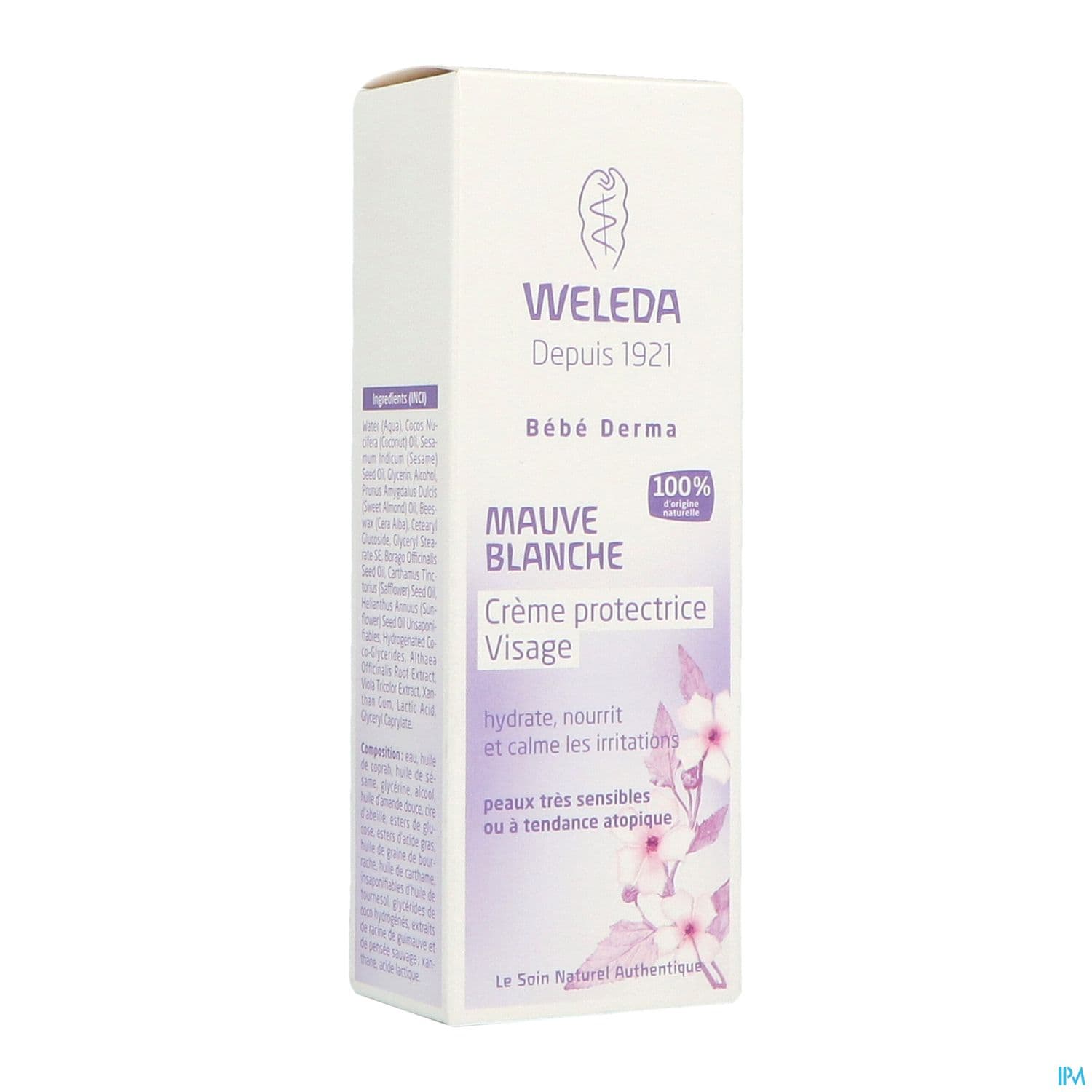 Weleda Mauve Blanche Bebe Creme Protectrice Visage 50ml