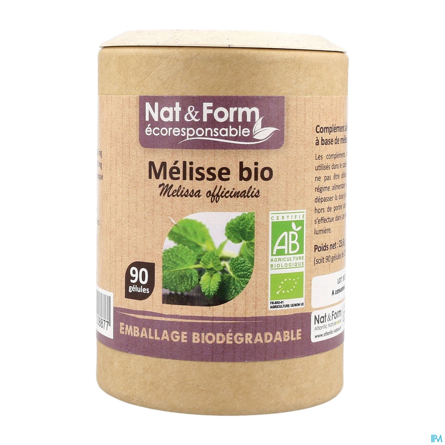 NAT&FORM ECO MELISSE BIO GELVEG90