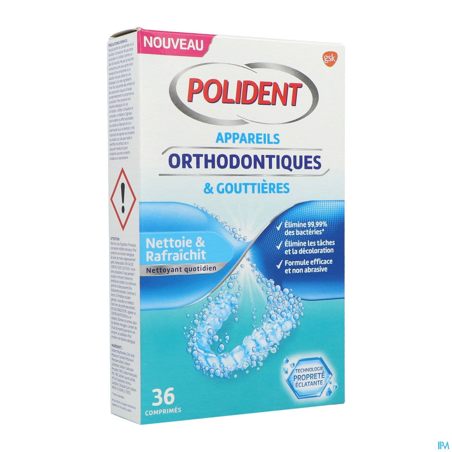 Polident Nettoyant Orthodontique Comprime 36