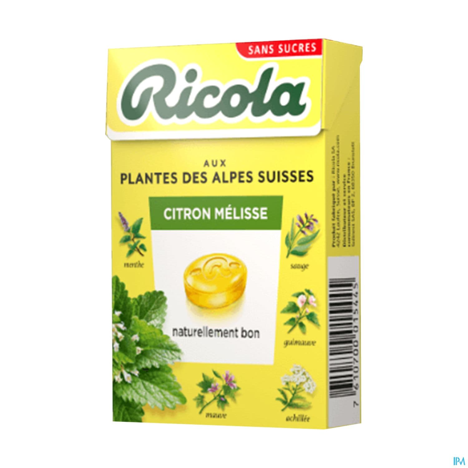 Ricola Sans Sucre Bonbon Citron Melisse 50g