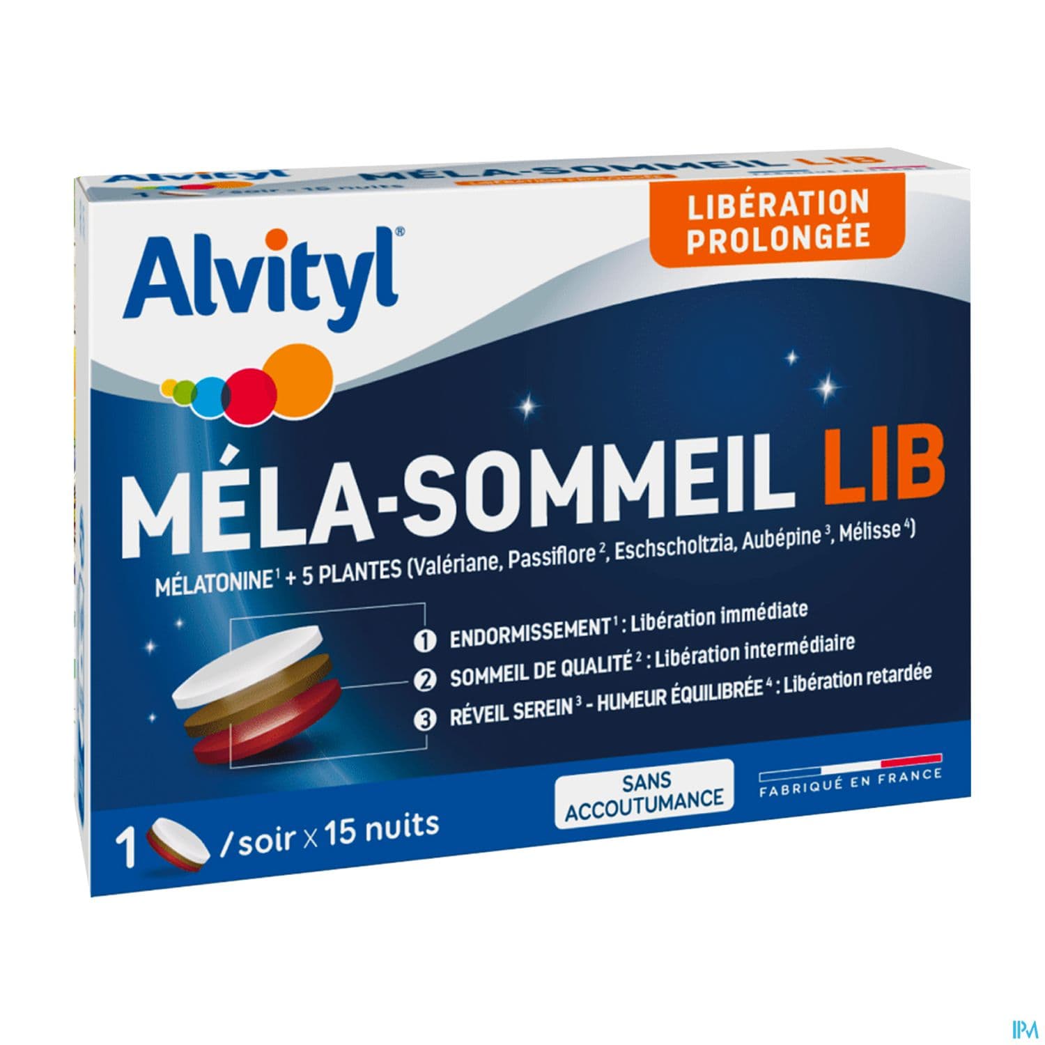 Alvityl Mela Sommeil Lib Comprime Tricouche 15