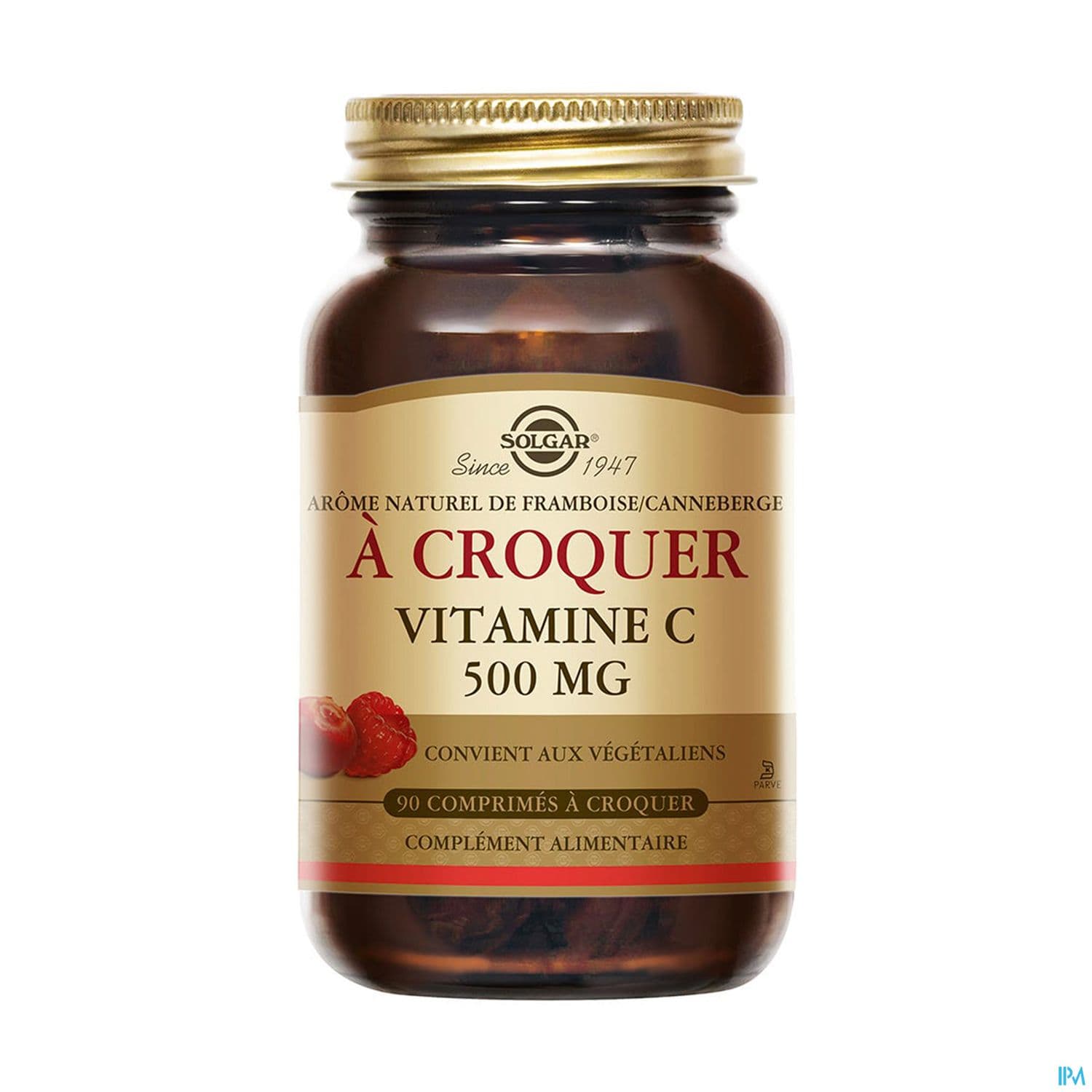 SOLGAR VIT C 500MG FRAMB/CRANB 90