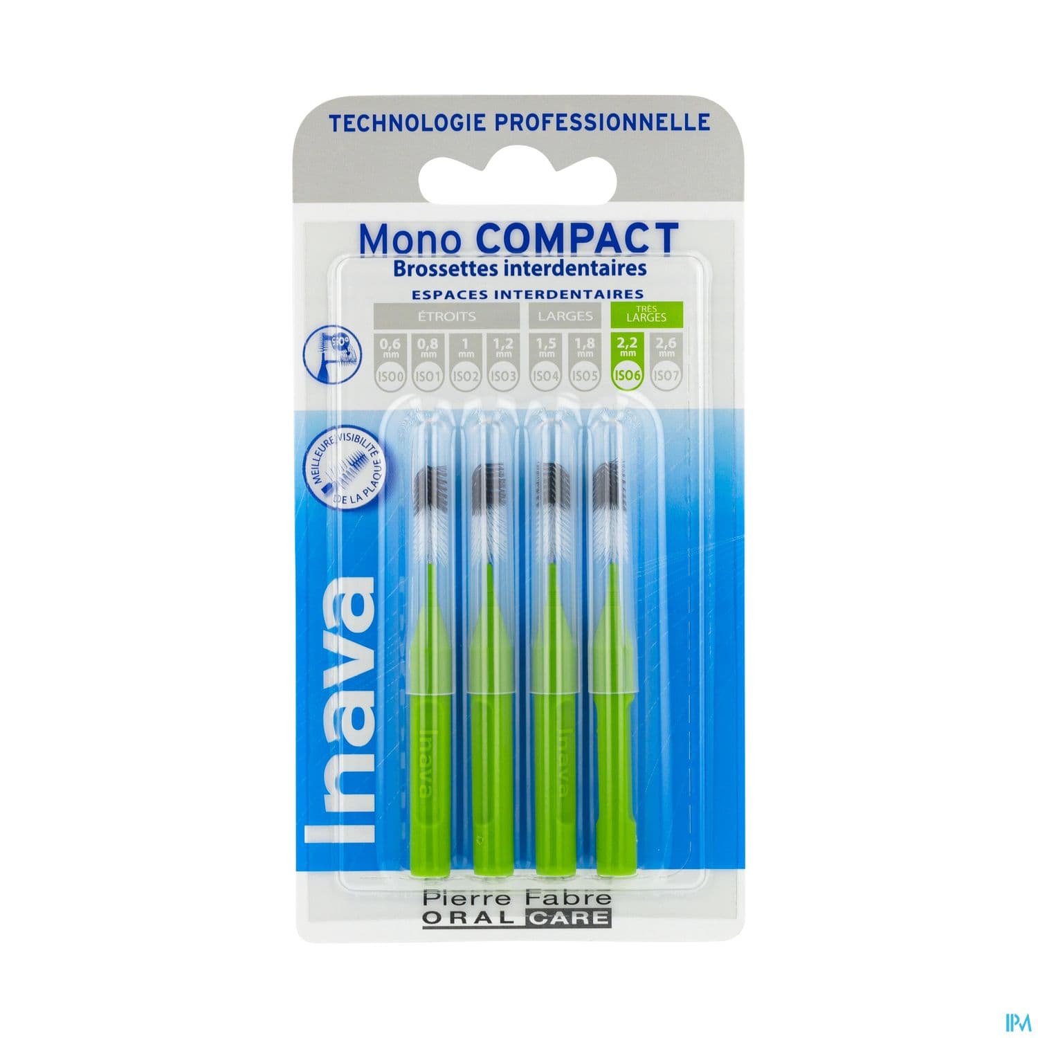 Inava Mono Compact Brossette Verte X4