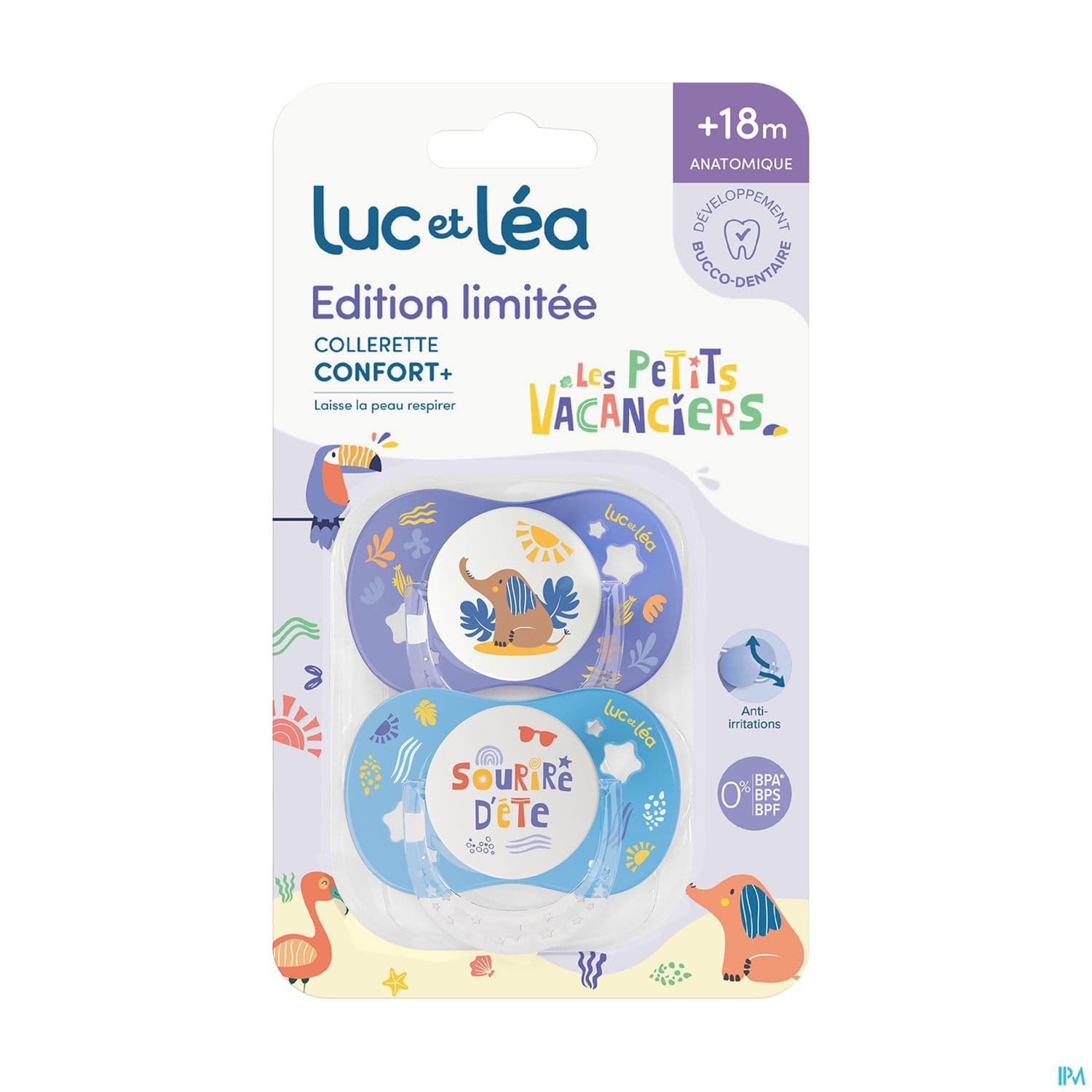 Luc Et Lea Duo Sucettes Anatomiques Elephant-sourire +18m