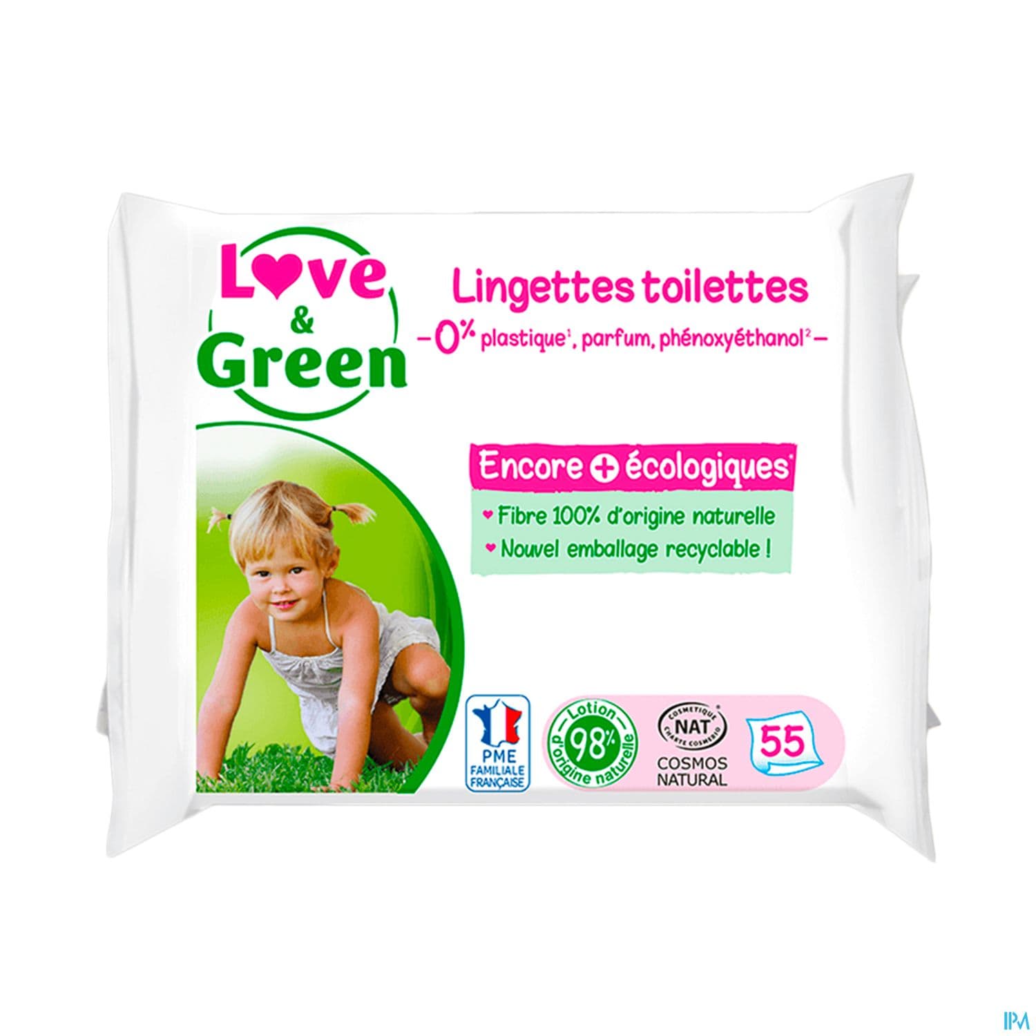 Love Green Lingettes Hypoallergeniques Toilettes Proprete Sans Parfum X55