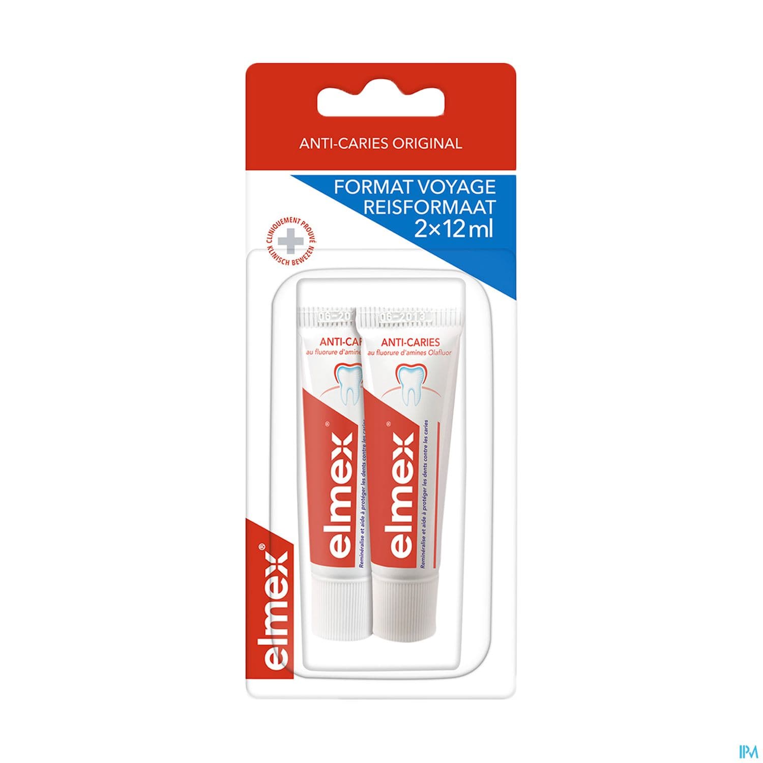 Elmex Protection Caries Dentifrice Voyage 12ml X2