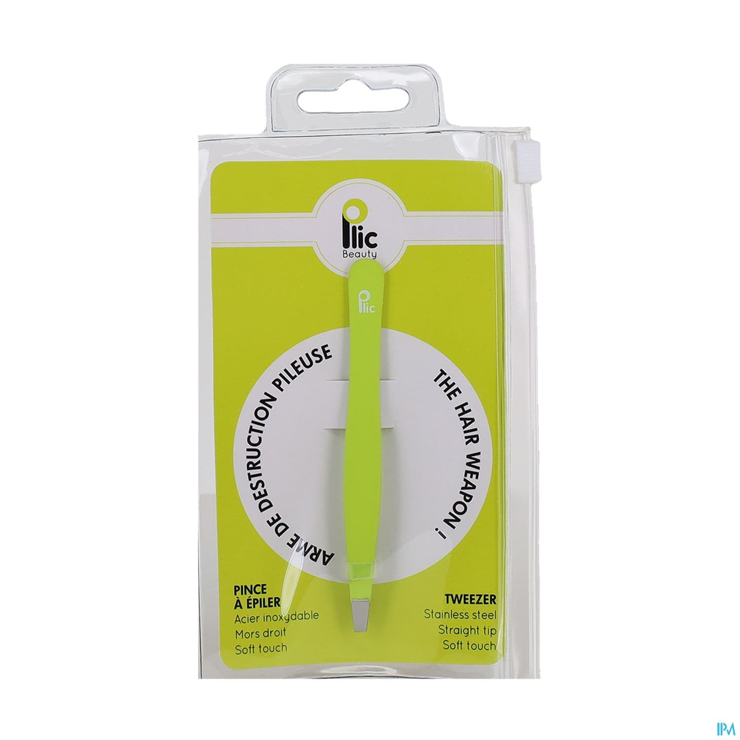 Plic Beauty Pince A Epiler Mors Droit Vert