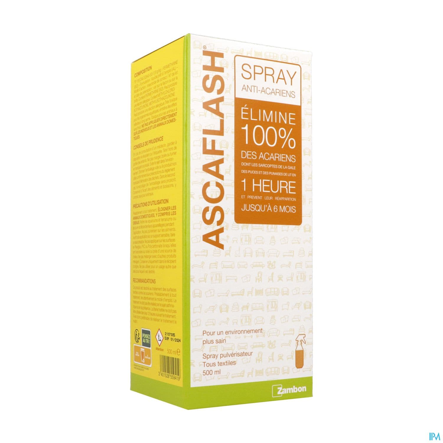 ASCAFLASH SPRAY ANTI-ACAR FL/500ML