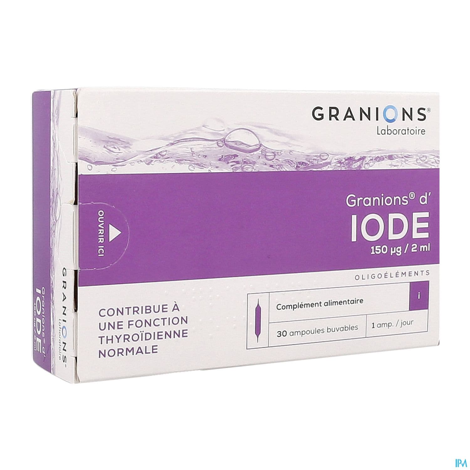 Granions Iode Solution Buvable Ampoule 2ml 30 — Pharmacie Lafayette Daloy