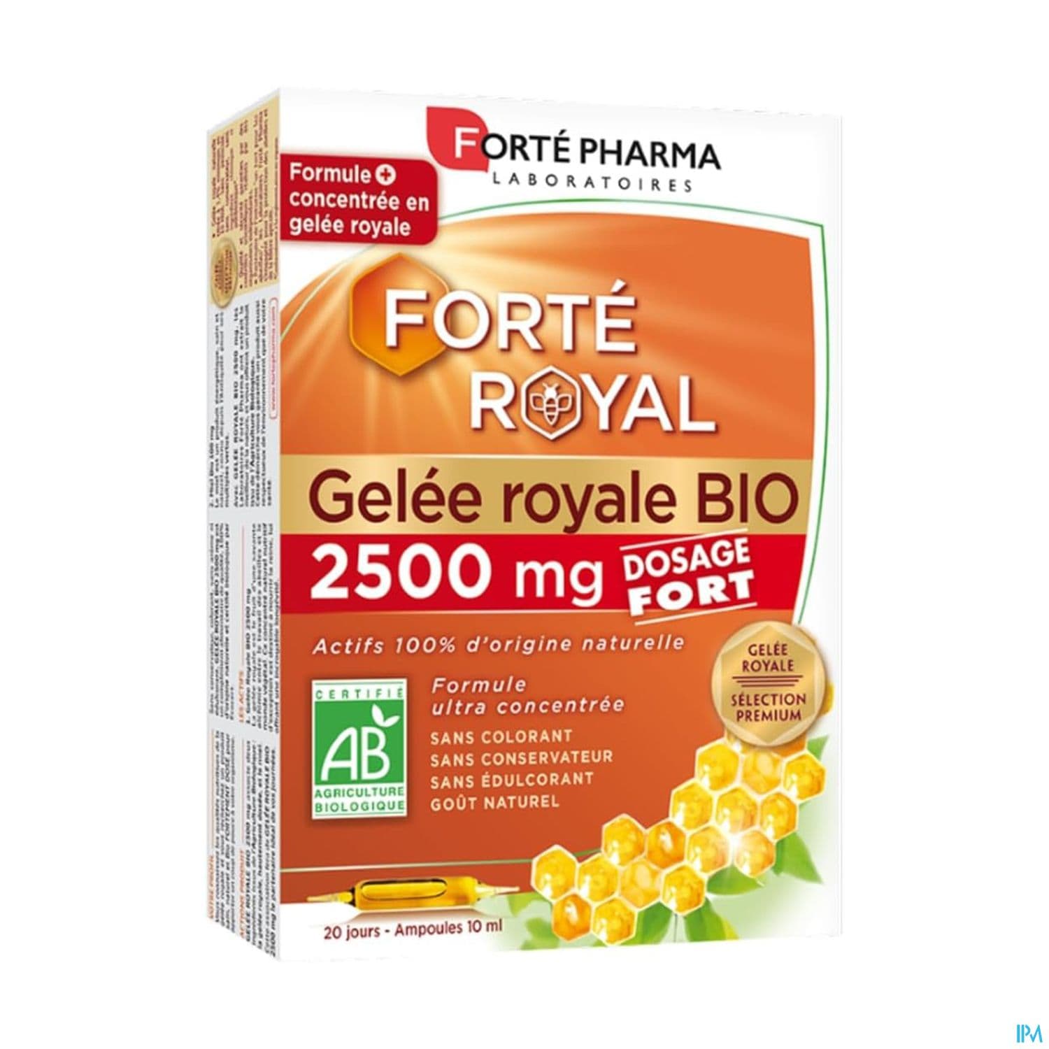 Forte Pharma Forte Royal Gelee Royale 2500mg Bio Ampoule 10ml 20