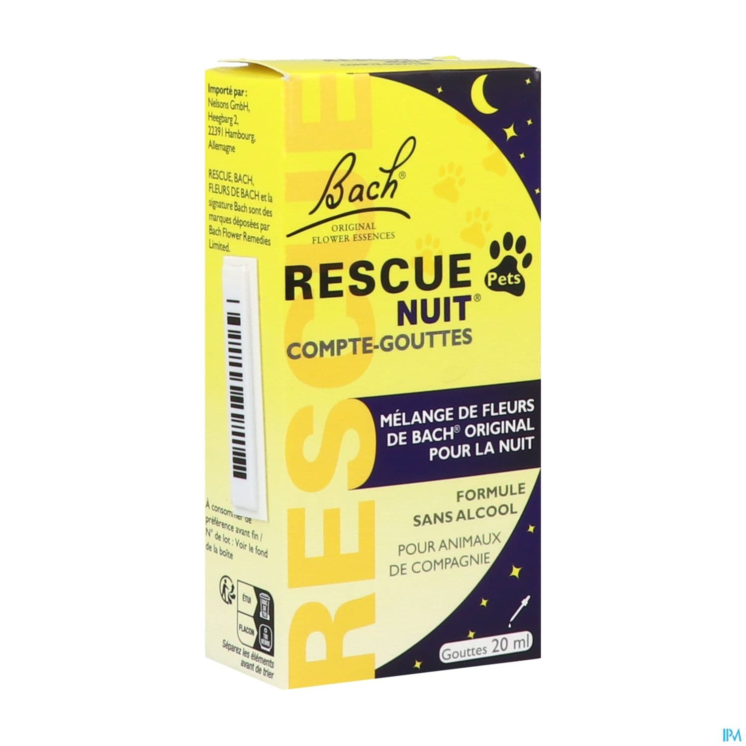 Rescue Bach Pets Nuit Compte Gouttes 20ml