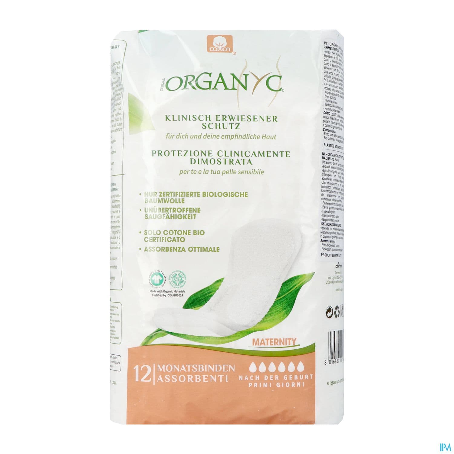 ORGANYC MATERNITY 1ER JOURS 12U