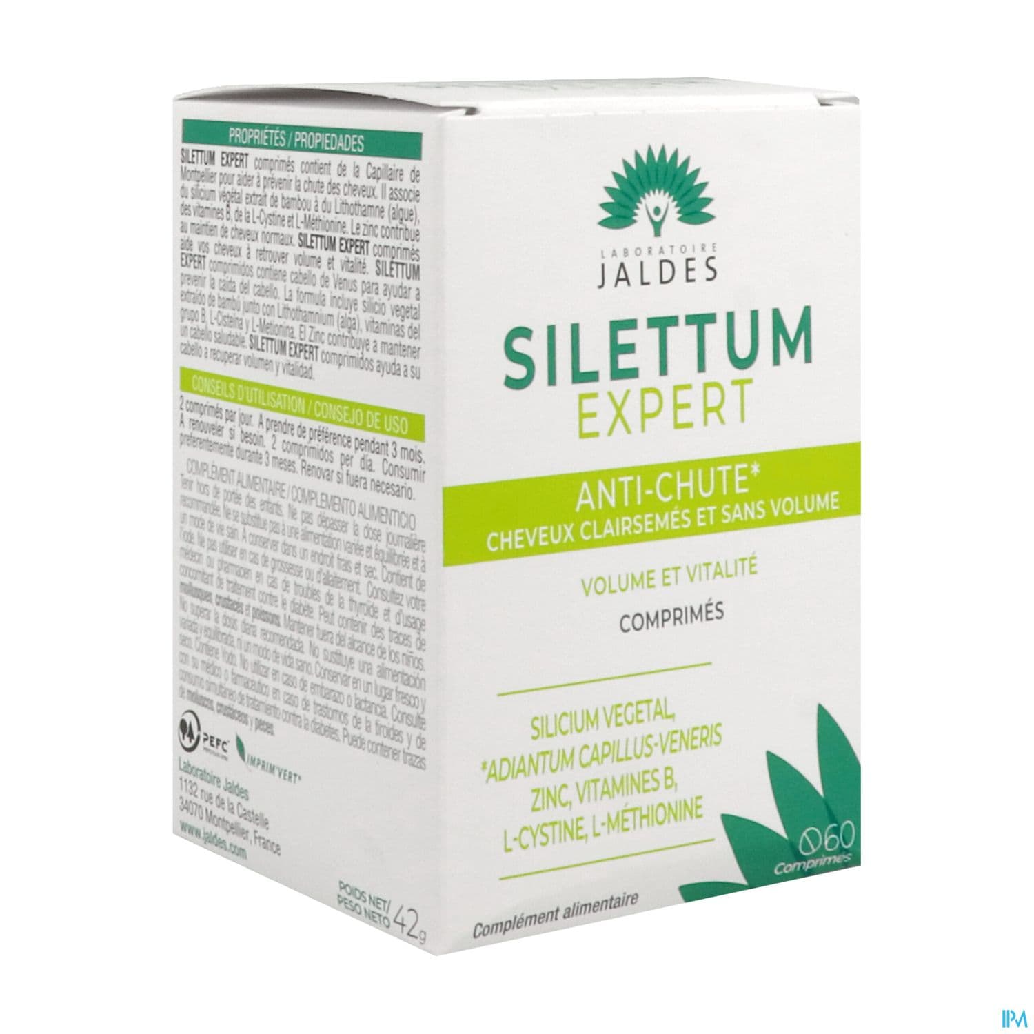 Jaldes Silettum Expert Antichute Cheveux Gelule 60