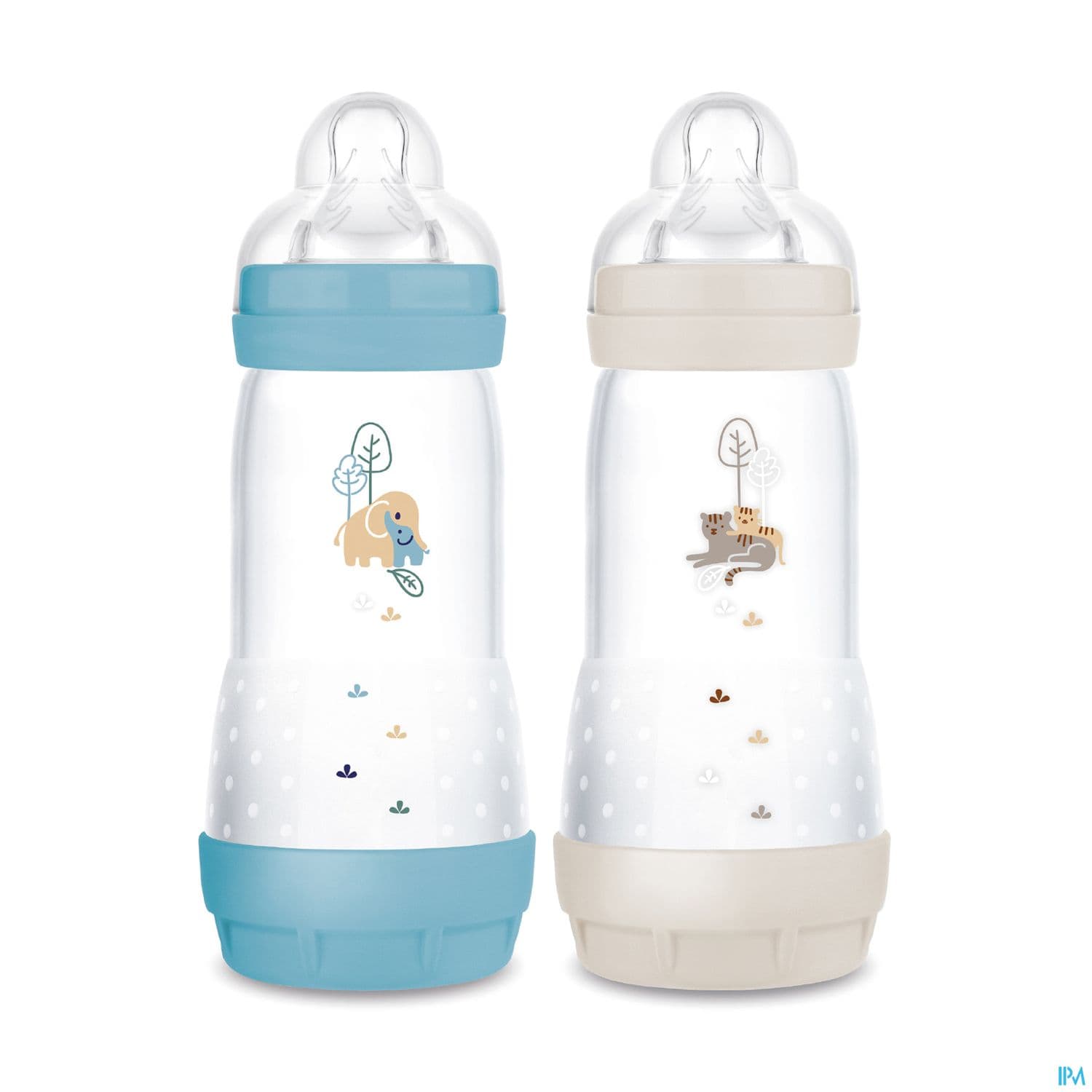 Mam Biberon Easy Start Anticolique 320ml Ocean + Sable Tetine Debit 3 X2