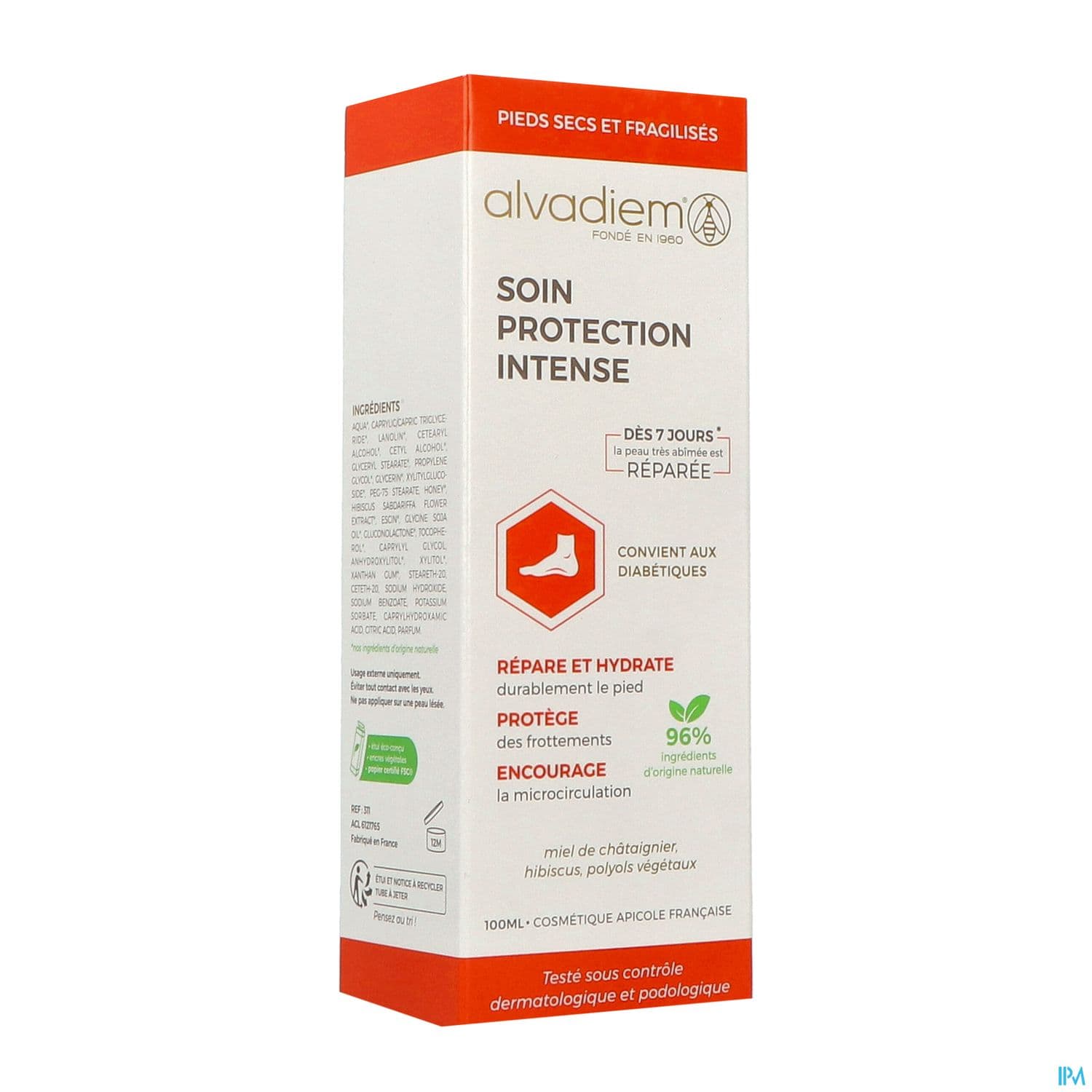ALVADIEM SOIN PROTEC INT PIED100ML