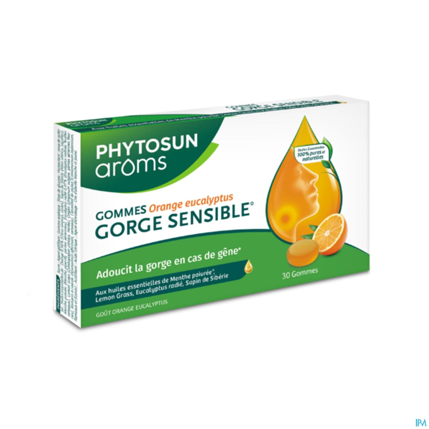 Phytosun Aroms Gommes Gorge Sensible Orange Eucalyptus 30