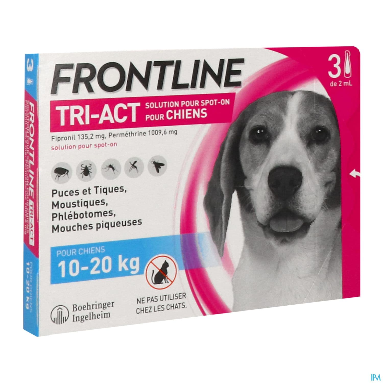 FRONTLINE TRI ACT CHIEN M PIPET 3