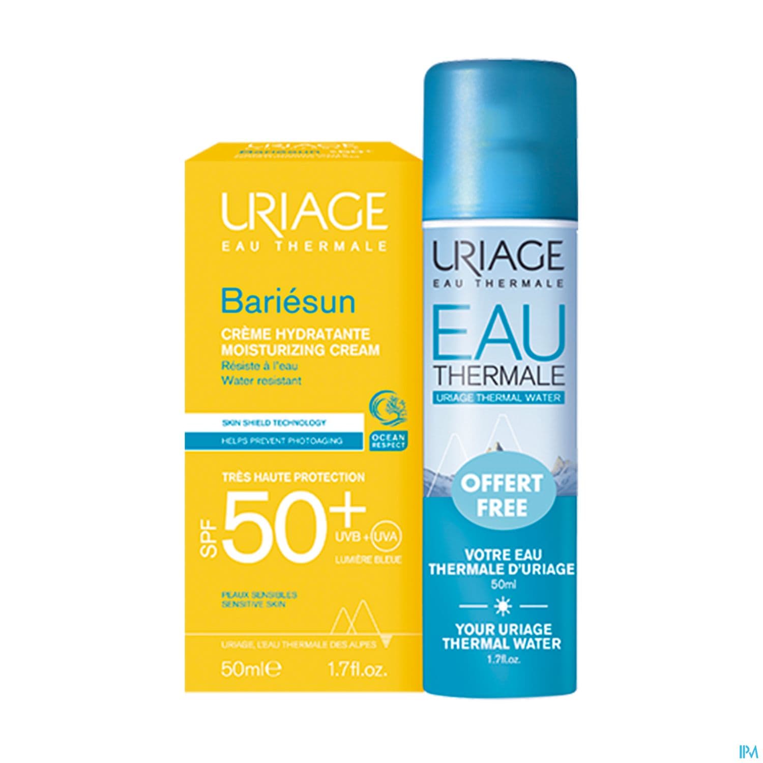 Uriage Bariesun Creme Hydratante Spf50+ 50ml + Eau Thermale 50ml Offerte — Pharmacie Du Pont Nely - Trouville-sur-Mer