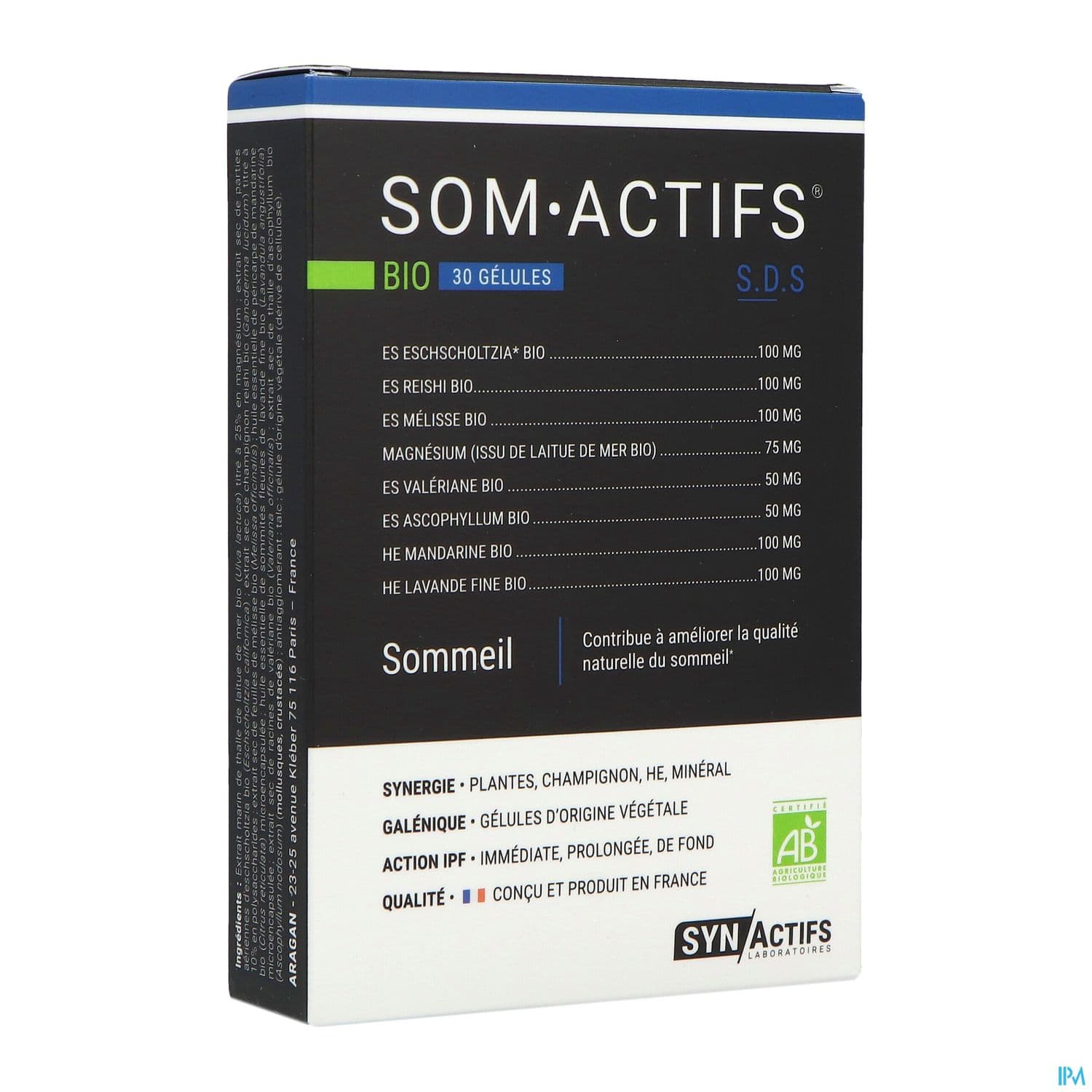 Synactifs Som Actifs Bio Gelule 30