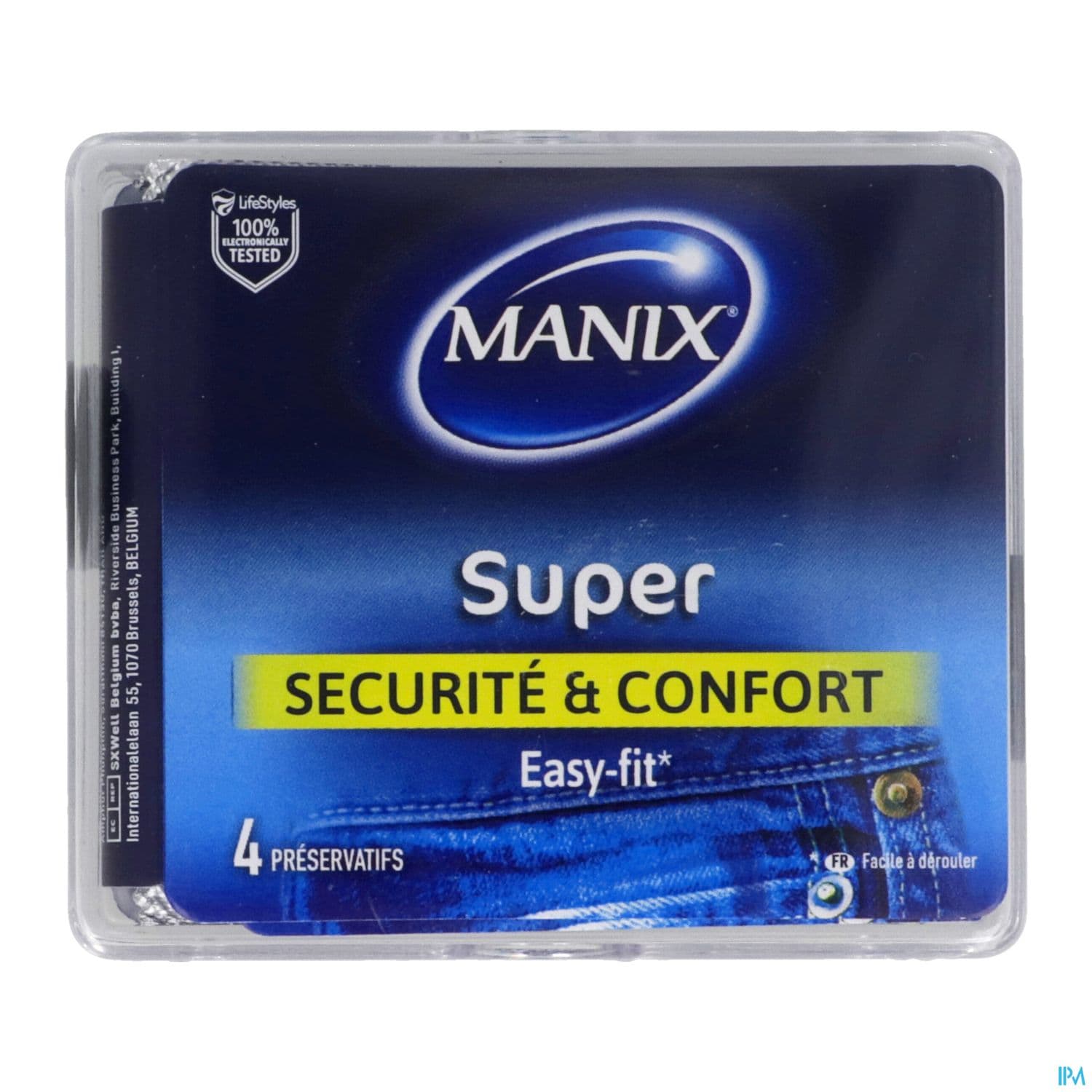 Manix Super Preservatif 4 Boite Plexiglas
