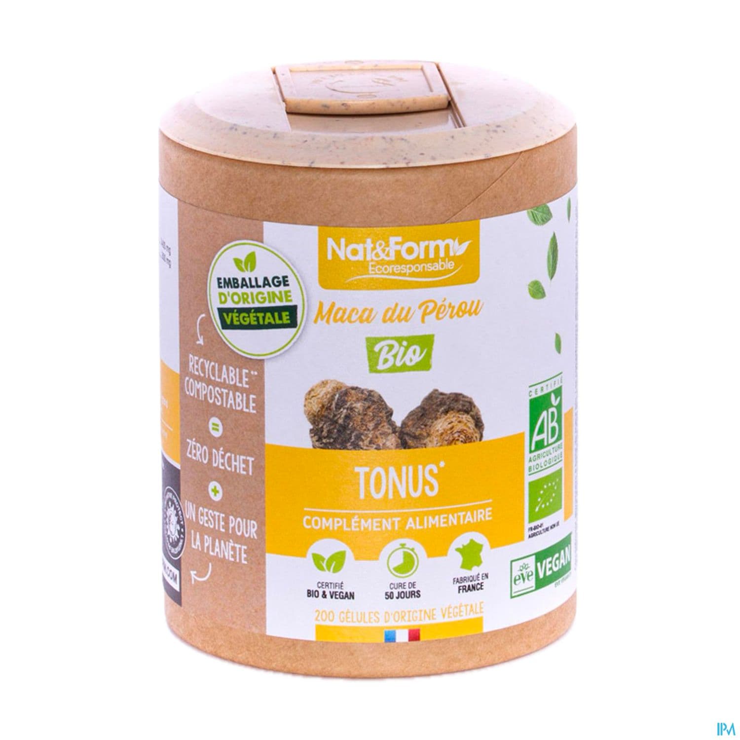 Nat Et Form Ecoresponsable Maca Du Perou Bio Gelule Vegetale 200 — Pharmacie De Mailloles