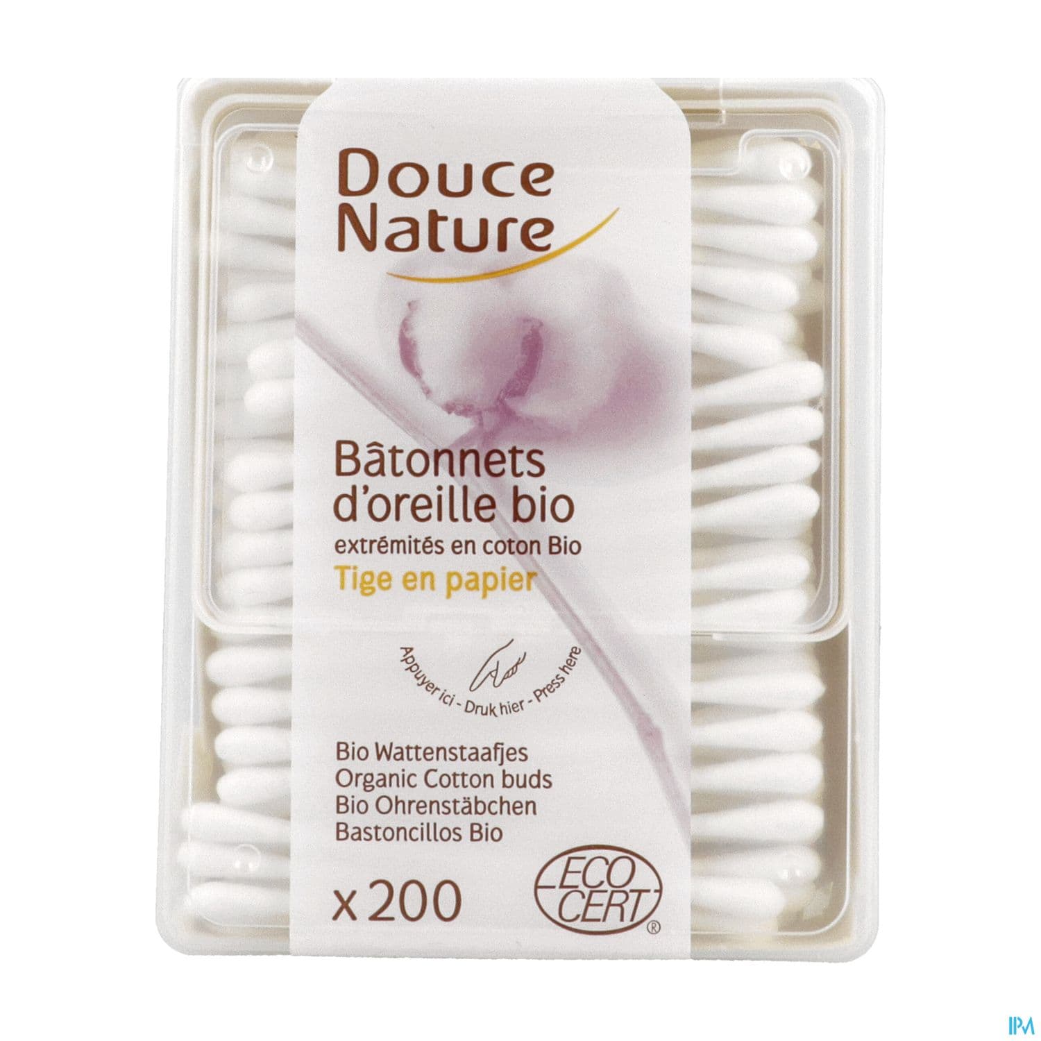 Douce Nature Batonnet Oreille Coton Bio 200