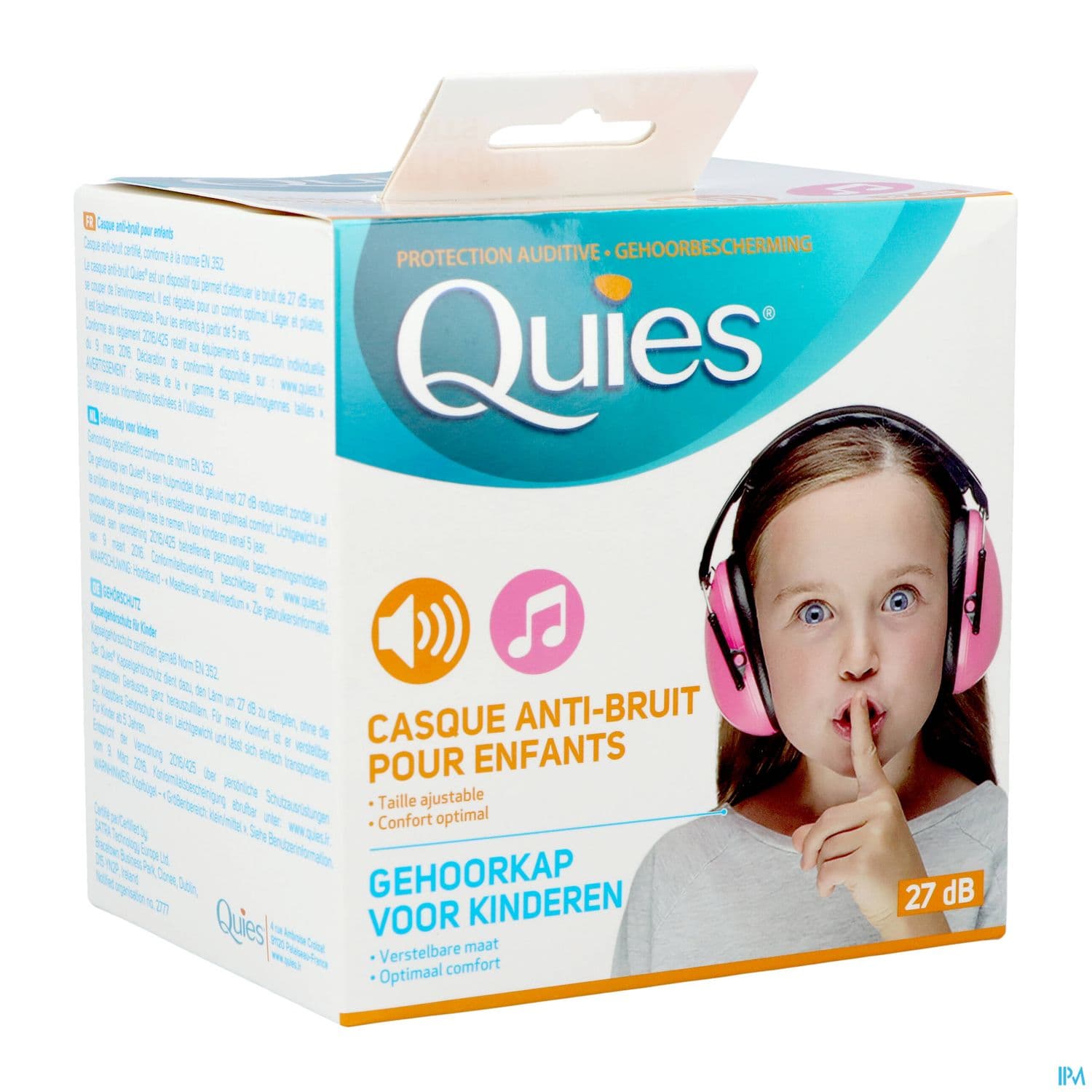 QUIES CASQUE ENF A/BRUIT ROSE — Grande Pharmacie Libourne