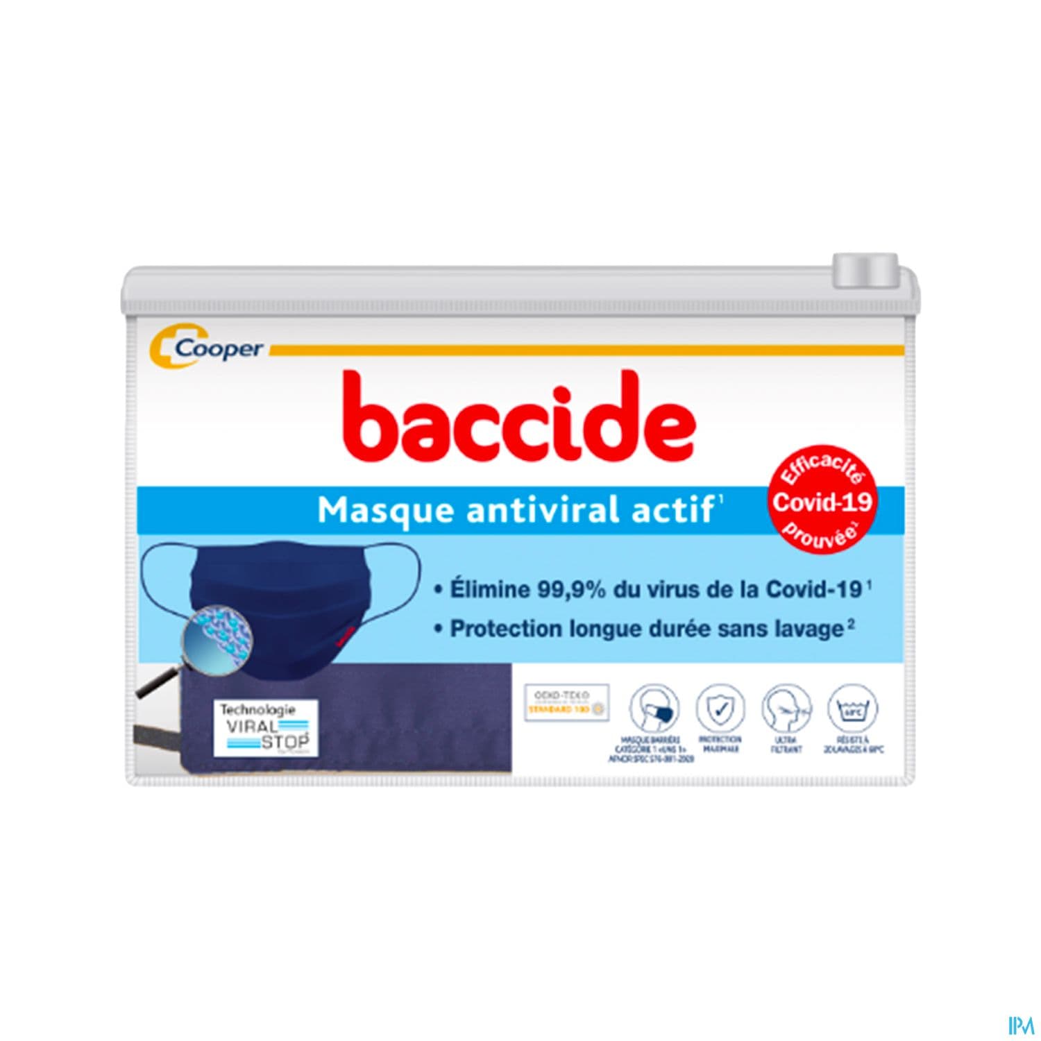 Cooper Baccide Masque Antiviral Actif Uns1 Lavable