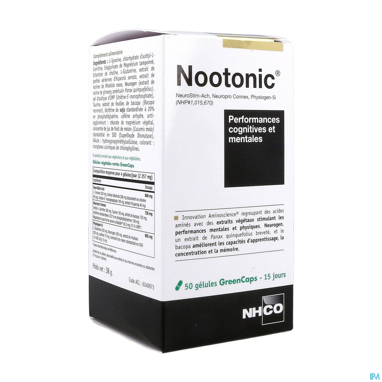 Nhco Nootonic Performances Mentales Gelule 50
