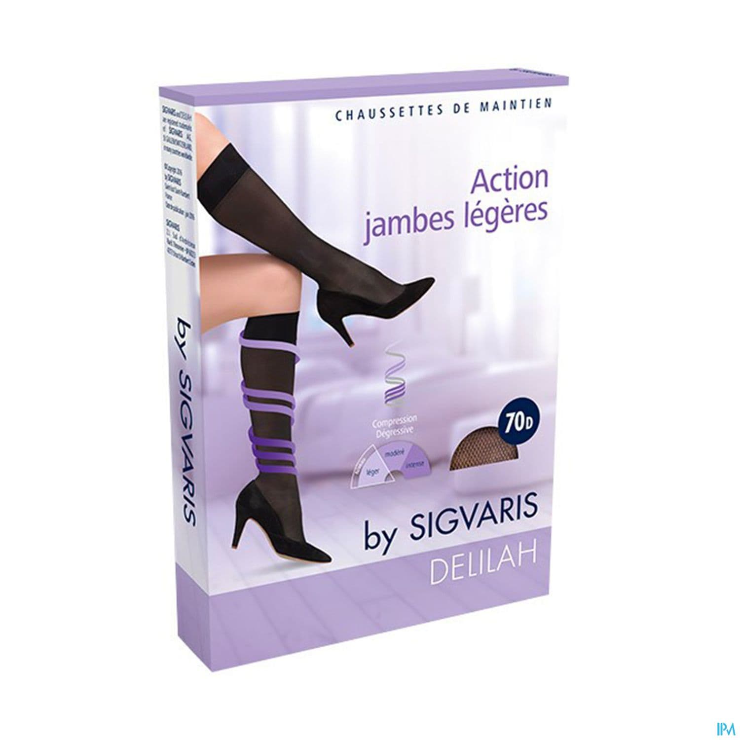 Sigvaris Delilah 70d Chaussette Beige T3