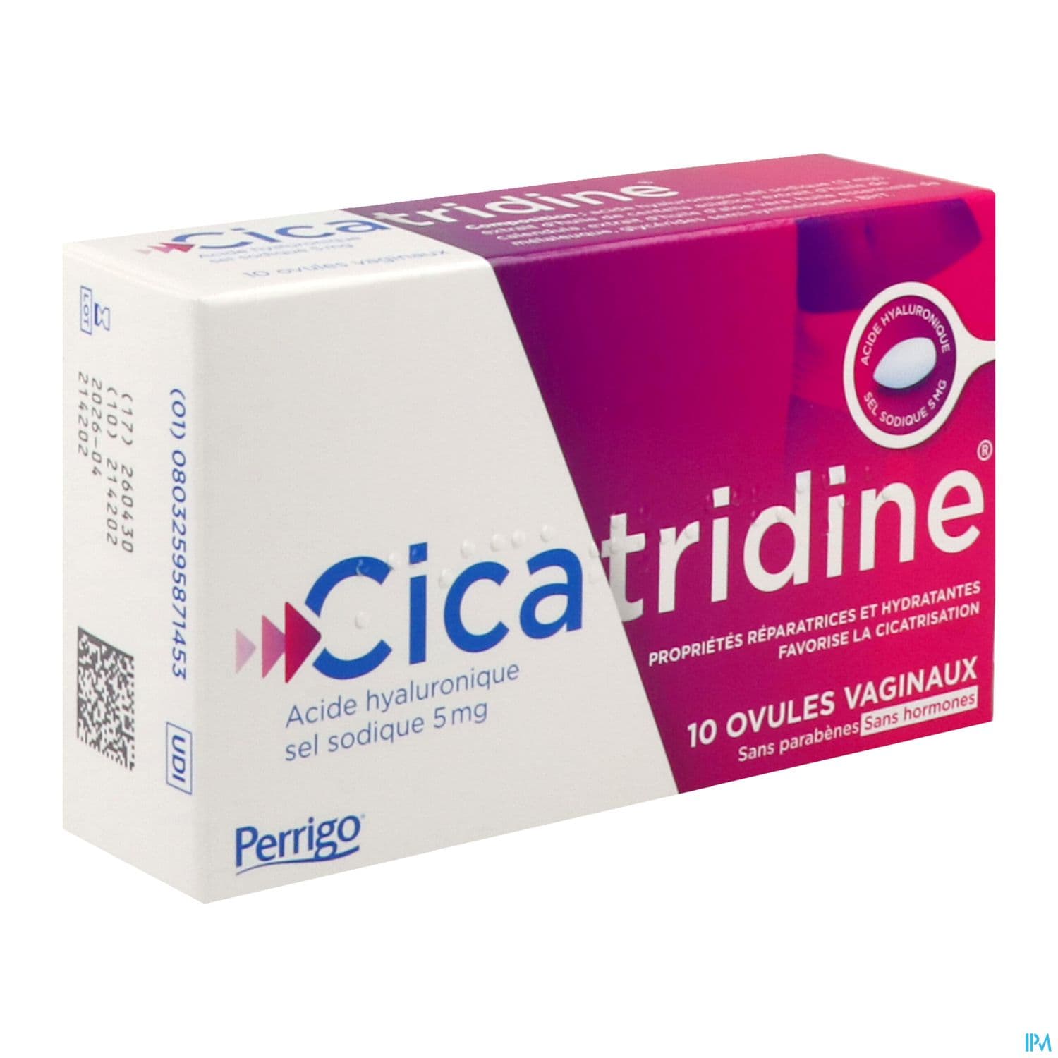 CICATRIDINE OVULE VAGINAL 10