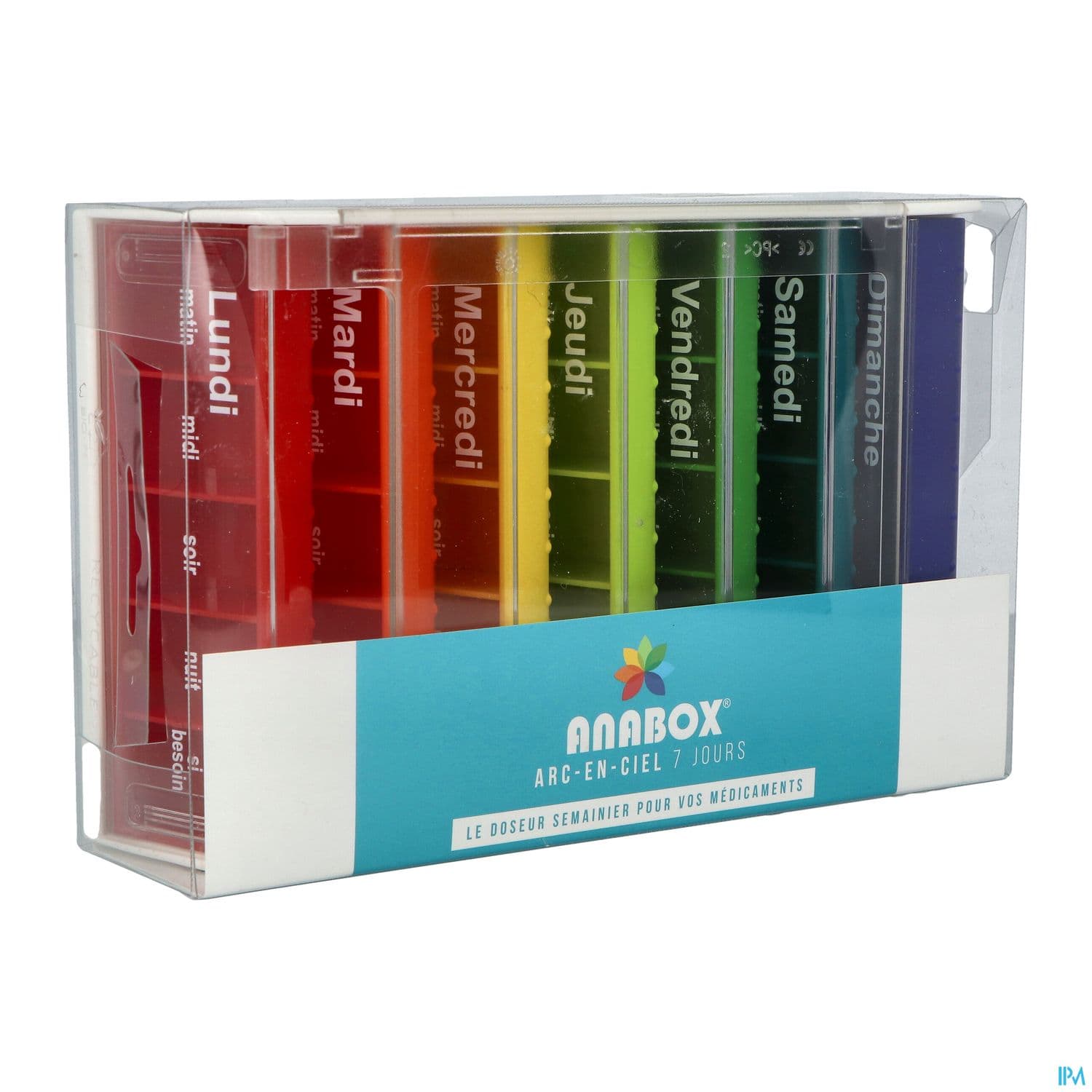 Anabox Pilulier Semainier Arc En Ciel