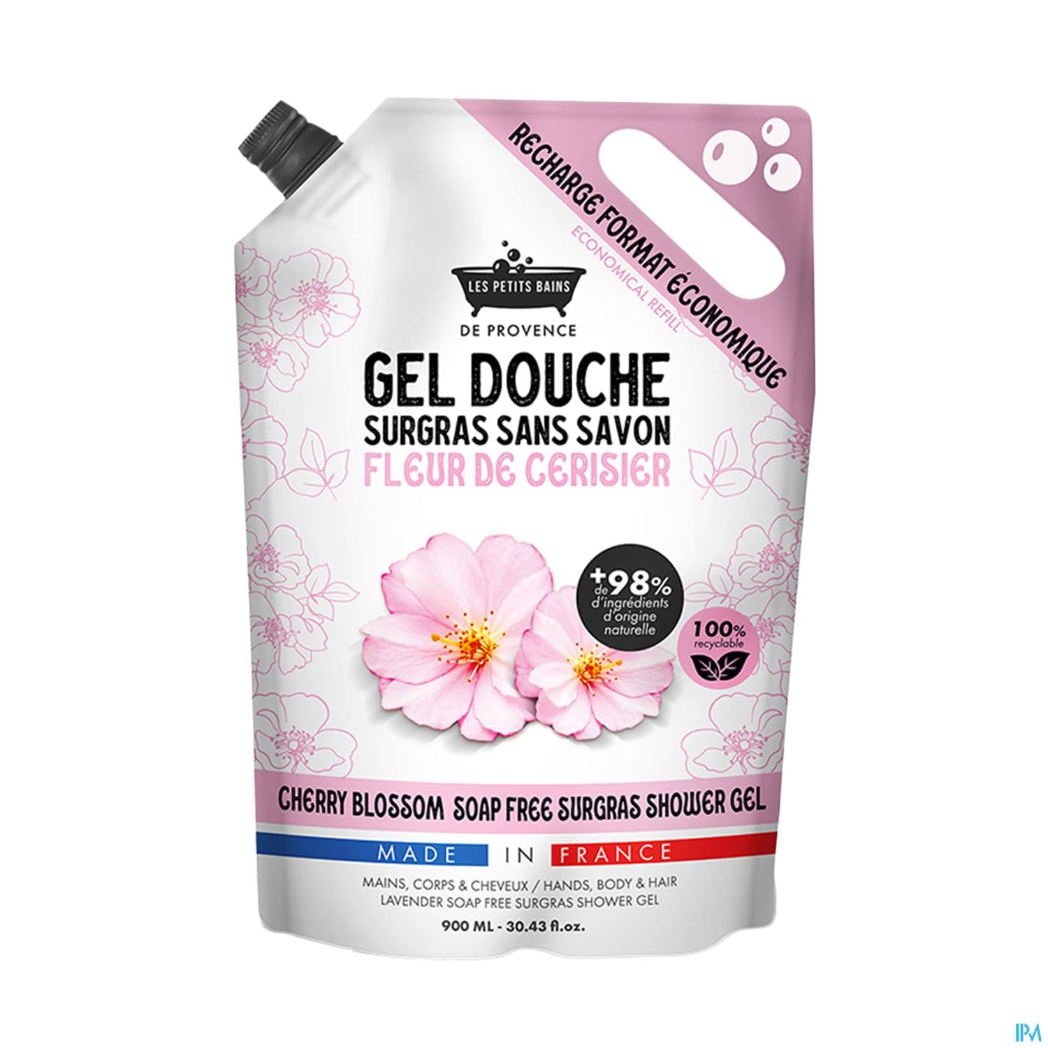 Les Petits Bains De Provence Gel Douche Fleur De Cerisier 900ml Recharge — Pharmacie du Boulevard - Chalon-sur-Saône