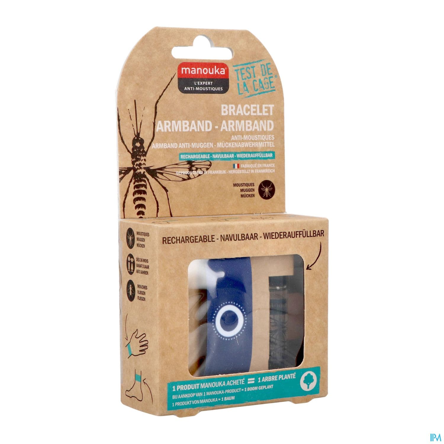 Manouka Bracelet Antimoustique Adulte Marine