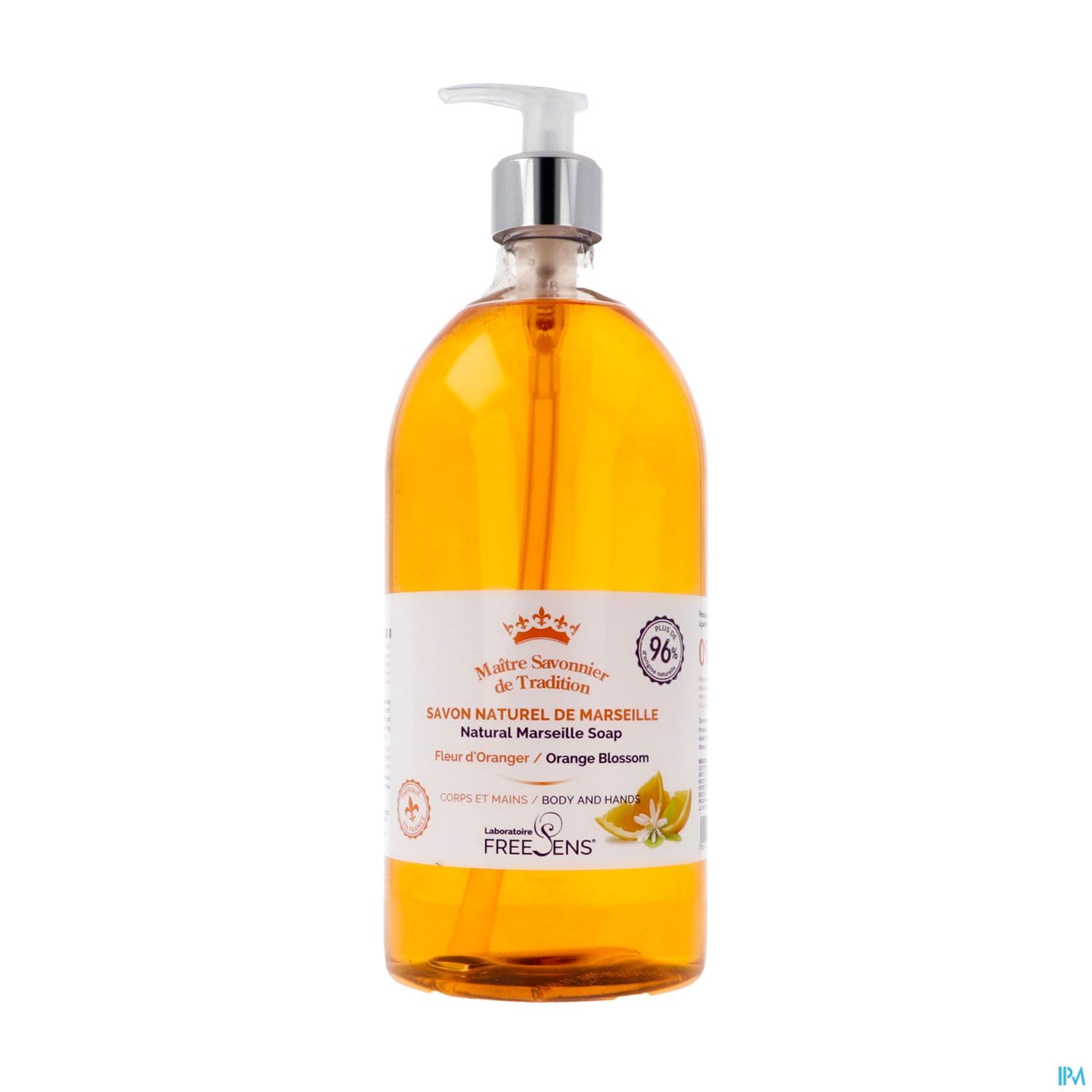 Freesens Savon Naturel De Marseille Fleur Oranger 1l