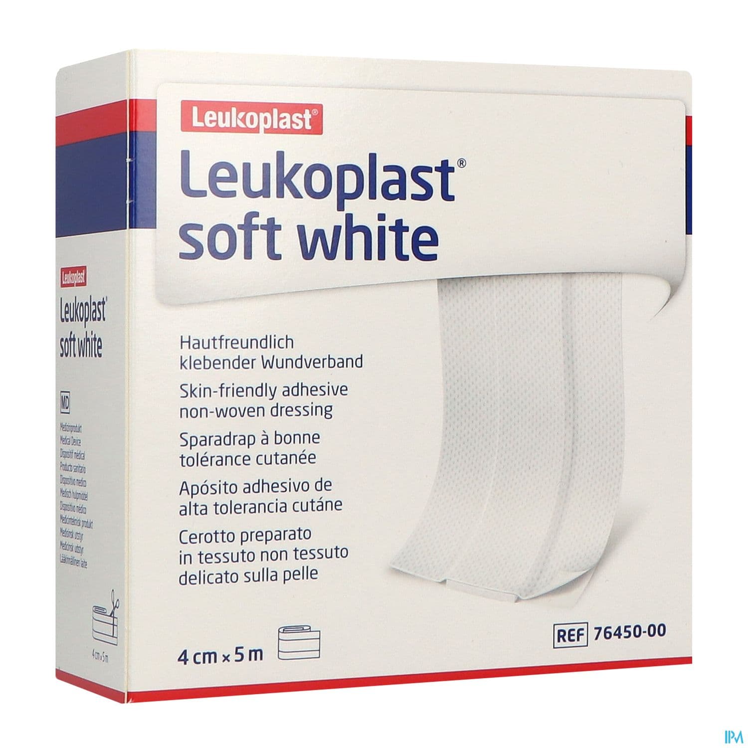 Leukoplast Soft White Pansement Bande 5m X 4cm