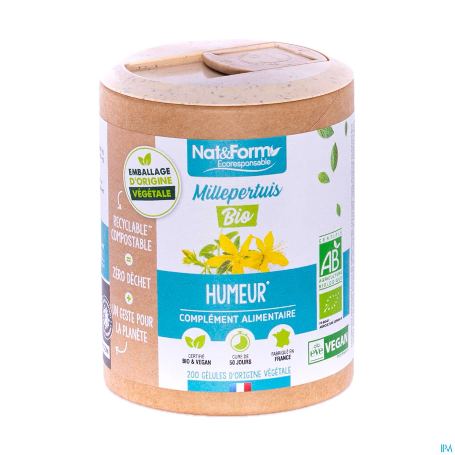 Nat Et Form Ecoresponsable Millepertuis Bio Gelule Vegetale 200