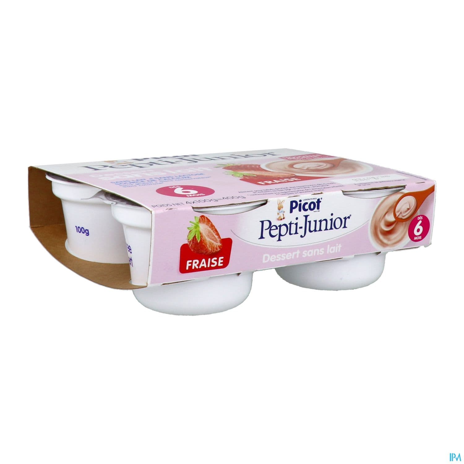 Picot Dessert Sans Lait Pepti Junior Fraise 100g X4