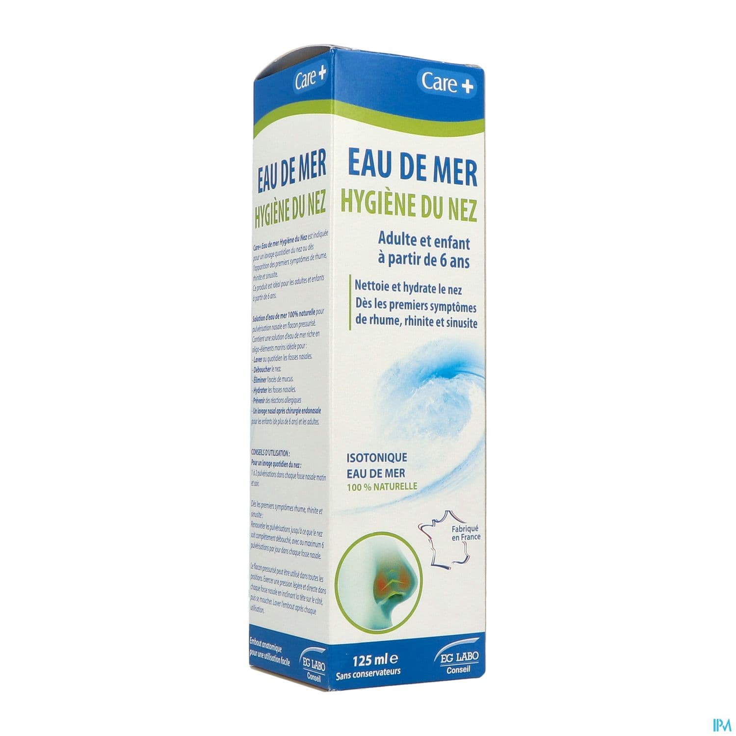 CARE+ EAU DE MER HYG NEZ +6A 125ML — Pharmacie Colonel Fabien