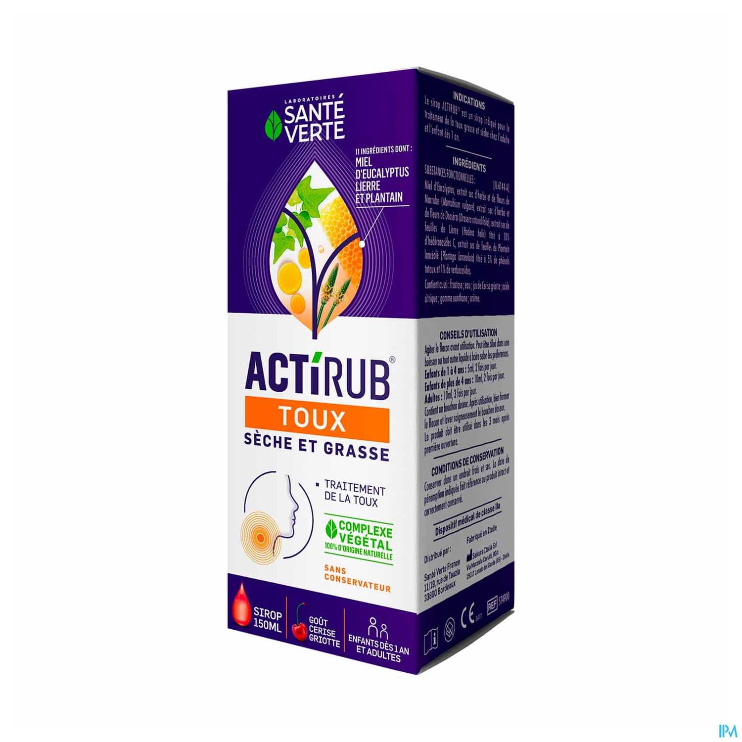 ACTIRUB SANTE VERTE SRP TOUX 150ML