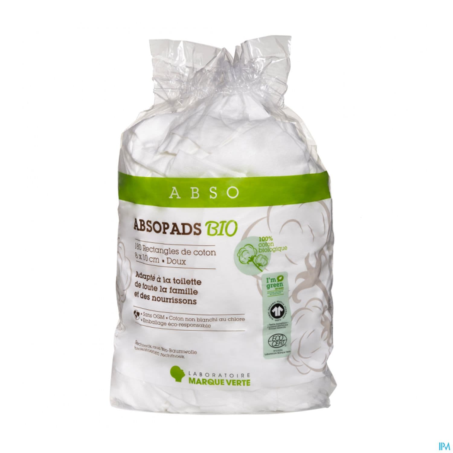 ABSOPADS COTON BIO 8X10 SACH 180