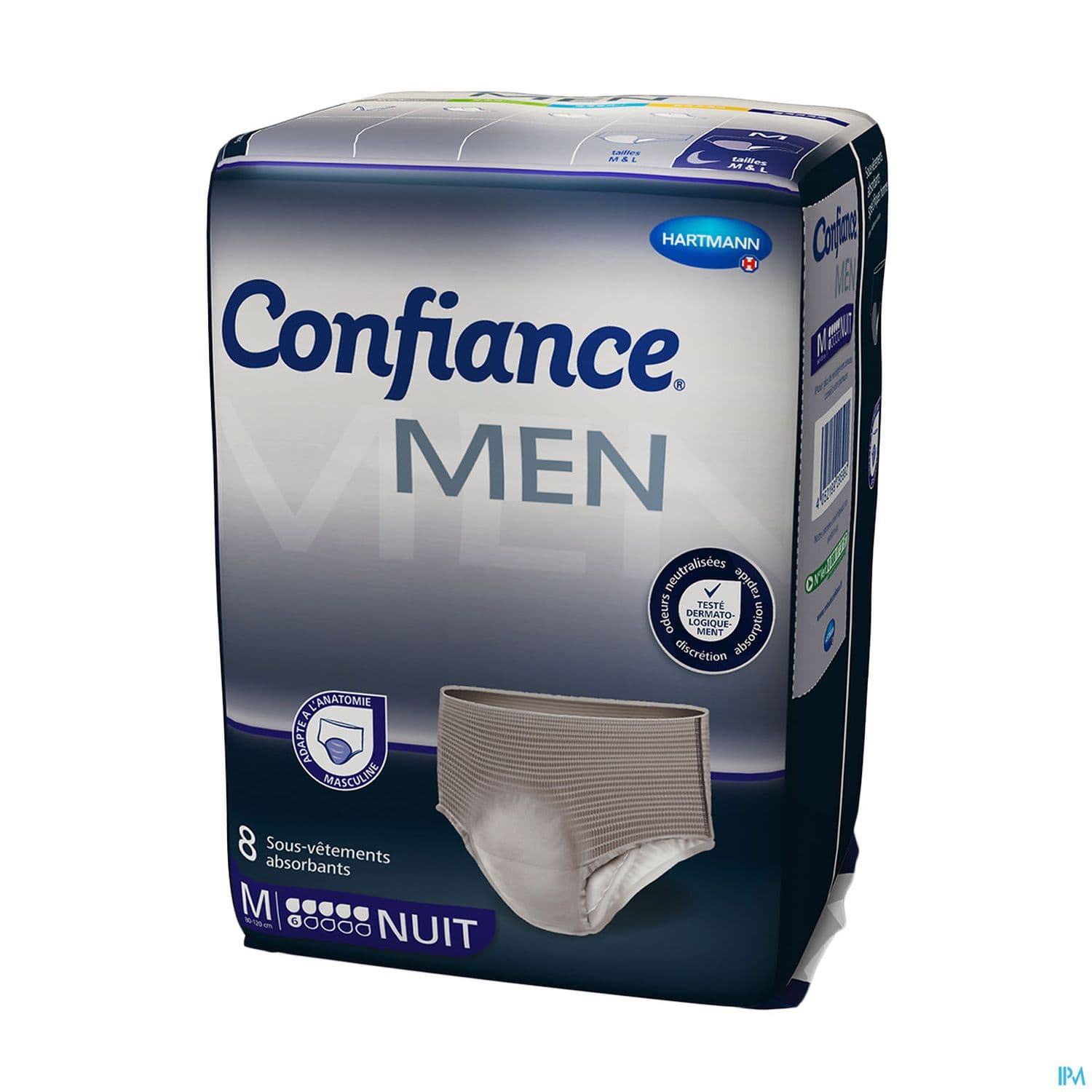 Hartmann Confiance For Men Slip Absorbant Nuit 6 Goutte M 8