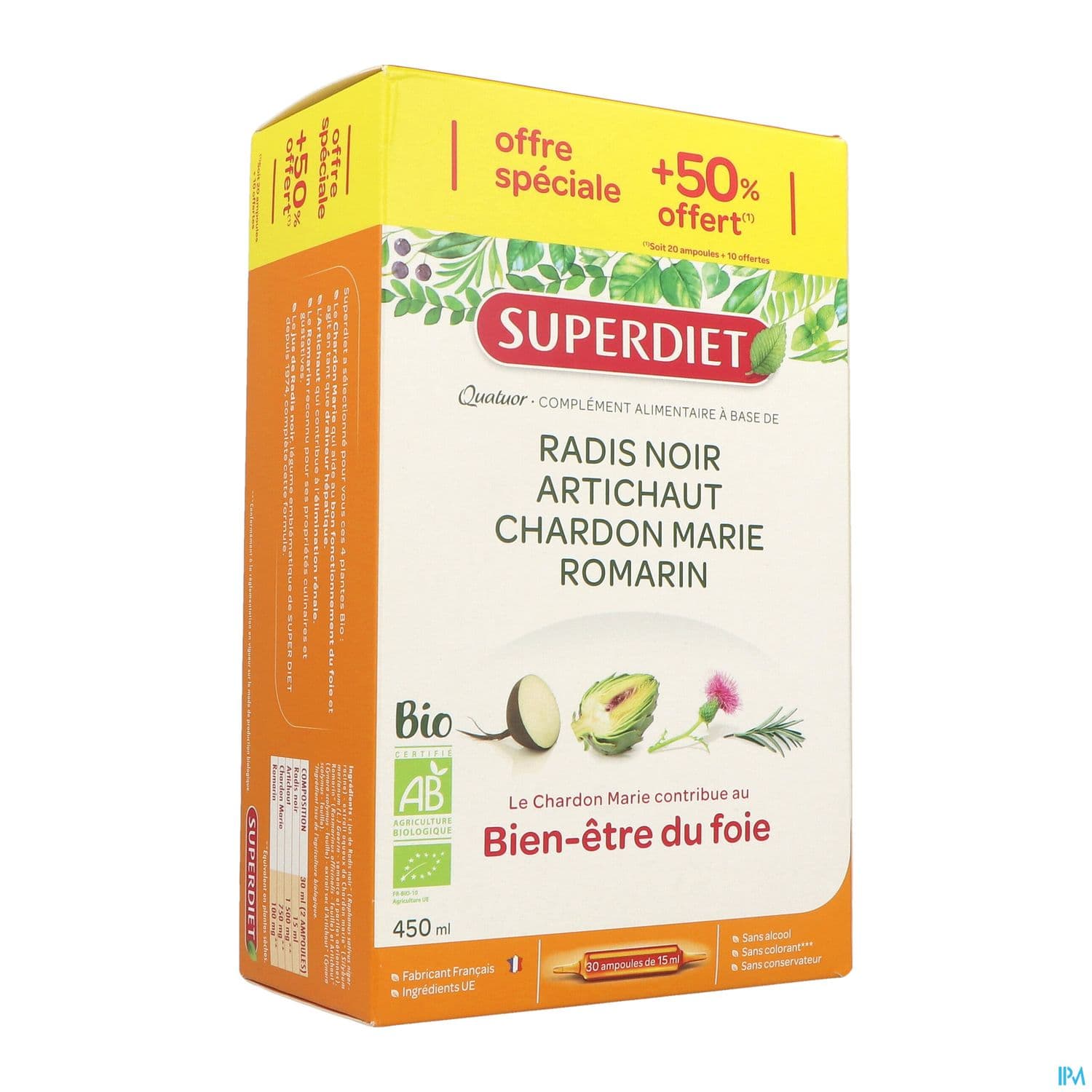 SUPERDIET QUATU B-E FOIE BIO AMP30